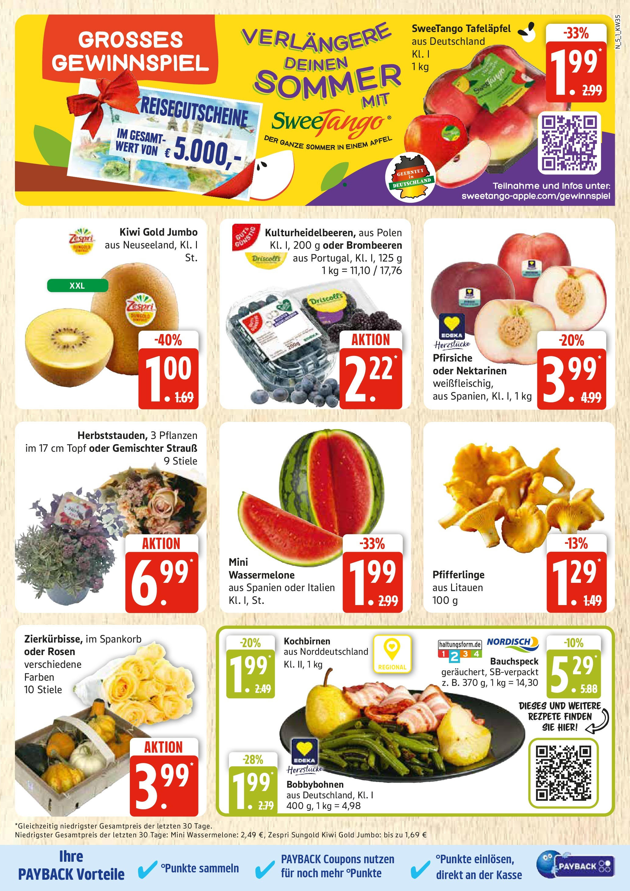 Edeka prospekt Rostock	 (ab 24.08.2025) » Angebote Online | Seite: 5 | Produkte: Nektarinen, Äpfel, Wassermelone, Kiwi