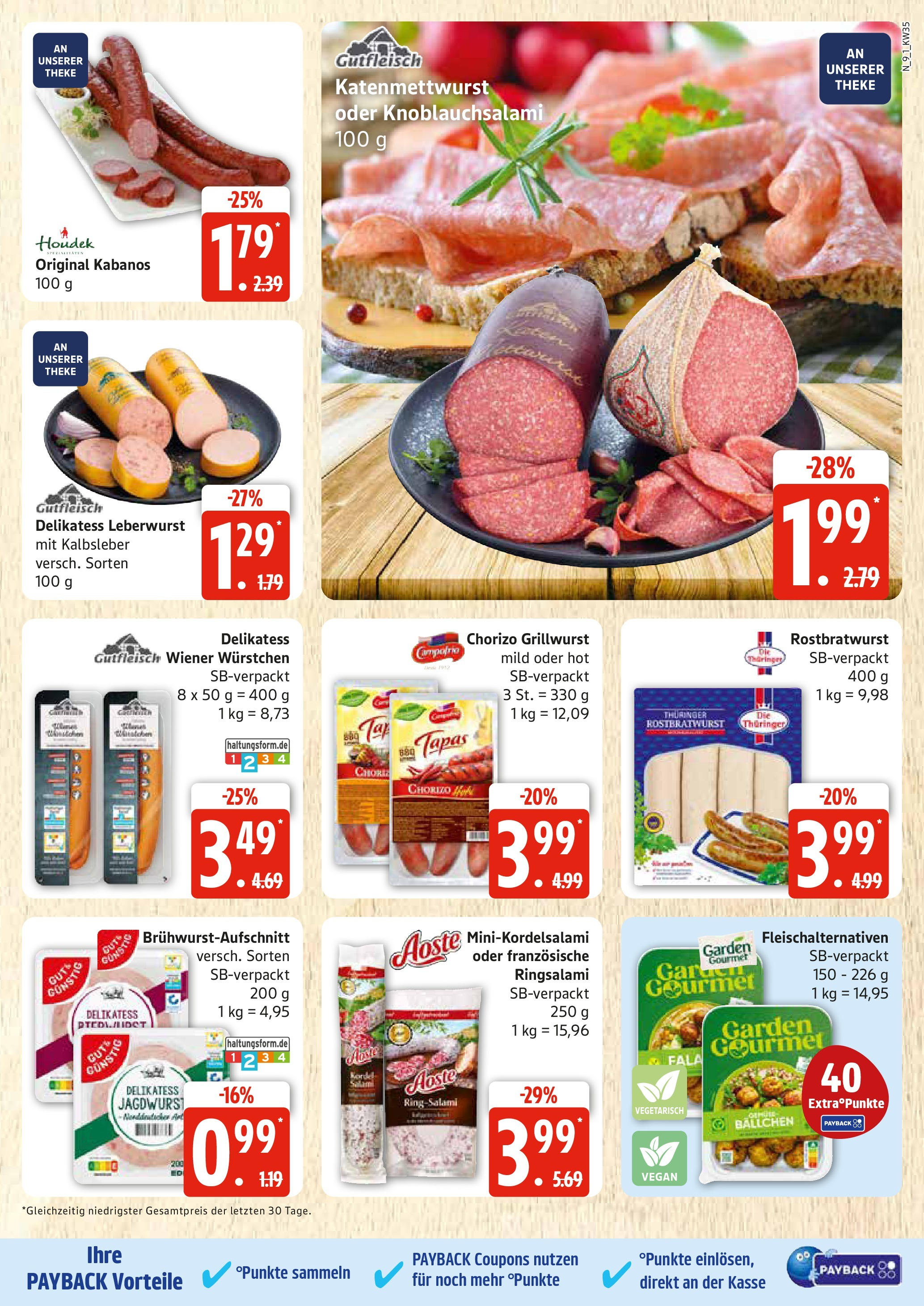 Edeka prospekt Rostock	 (ab 24.08.2025) » Angebote Online | Seite: 9 | Produkte: Wiener wurstchen, Theke, Kalbsleber