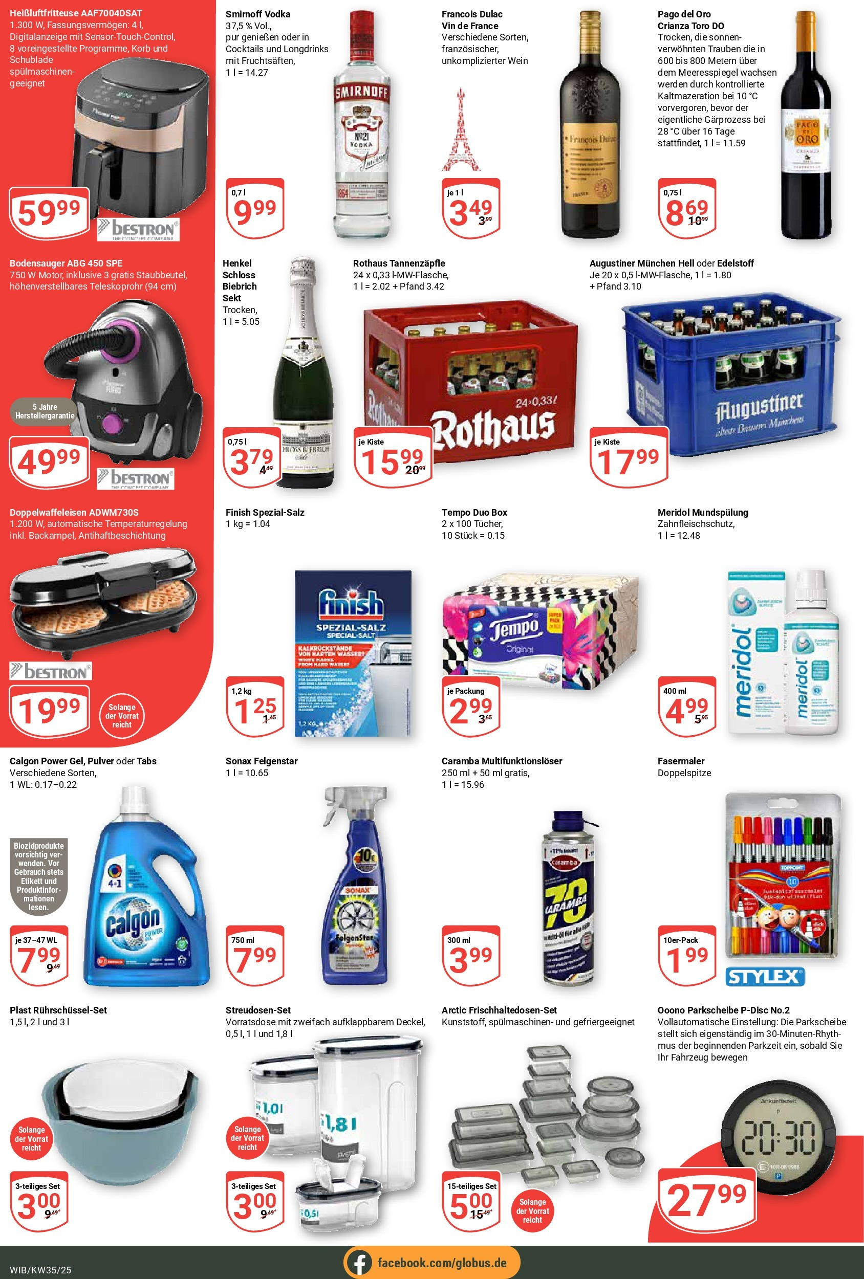 Globus prospekt Wiesbaden-Nordenstadt (ab 24.08.2025) » Angebote ab Montag | Seite: 5 | Produkte: Sekt, Finish, Smirnoff, Wein Globus prospekt Wiesbaden-Nordenstadt (ab 24.08.2025) » Angebote online | Seite: 5 | Produkte: Sekt, Finish, Smirnoff, Wein