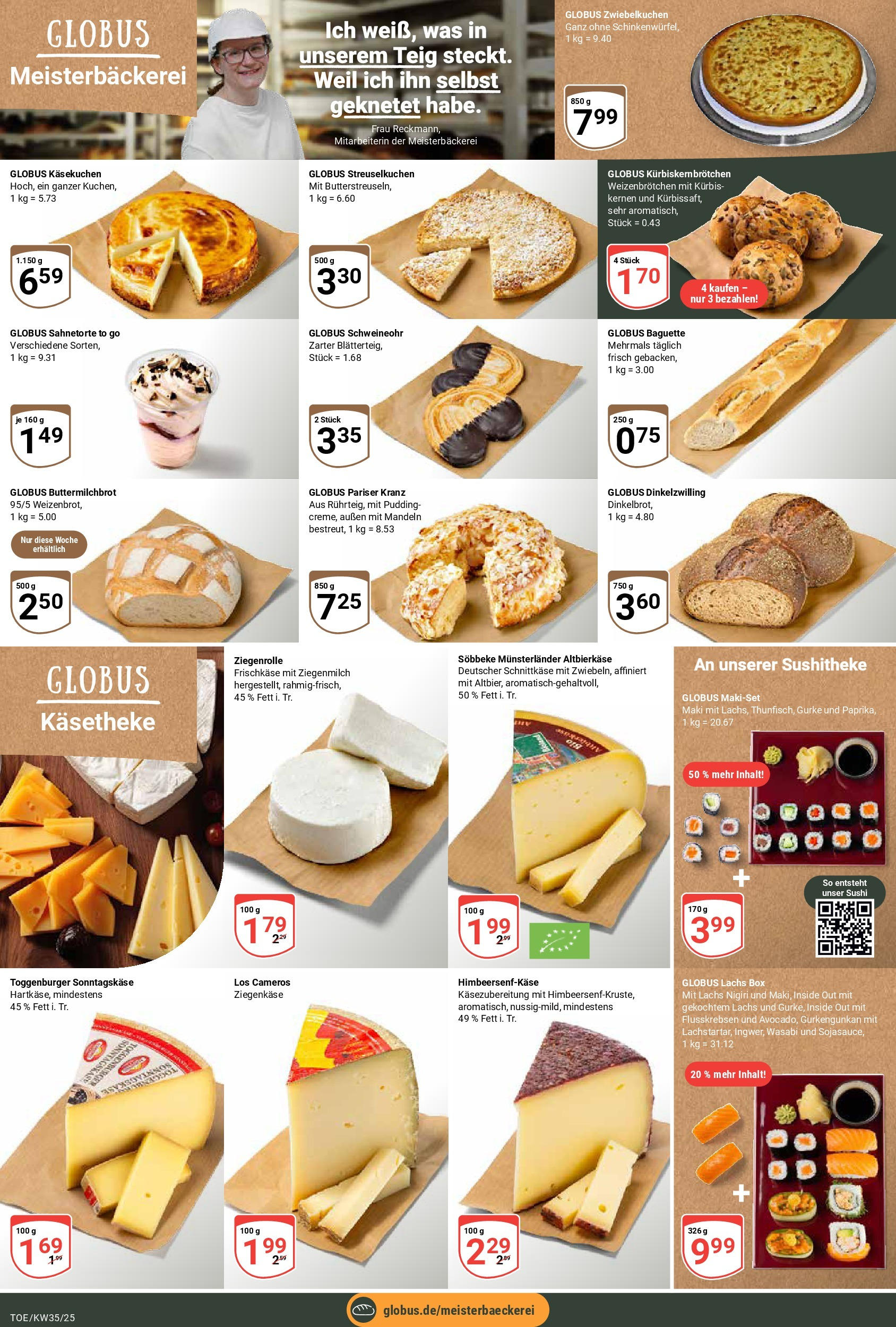 Globus prospekt Tönisvorst (ab 24.08.2025) » Angebote ab Montag | Seite: 6 | Produkte: Box, Ziegenkäse, Lachs, Frischkase Globus prospekt Tönisvorst (ab 24.08.2025) » Angebote online | Seite: 6 | Produkte: Box, Ziegenkäse, Lachs, Frischkase