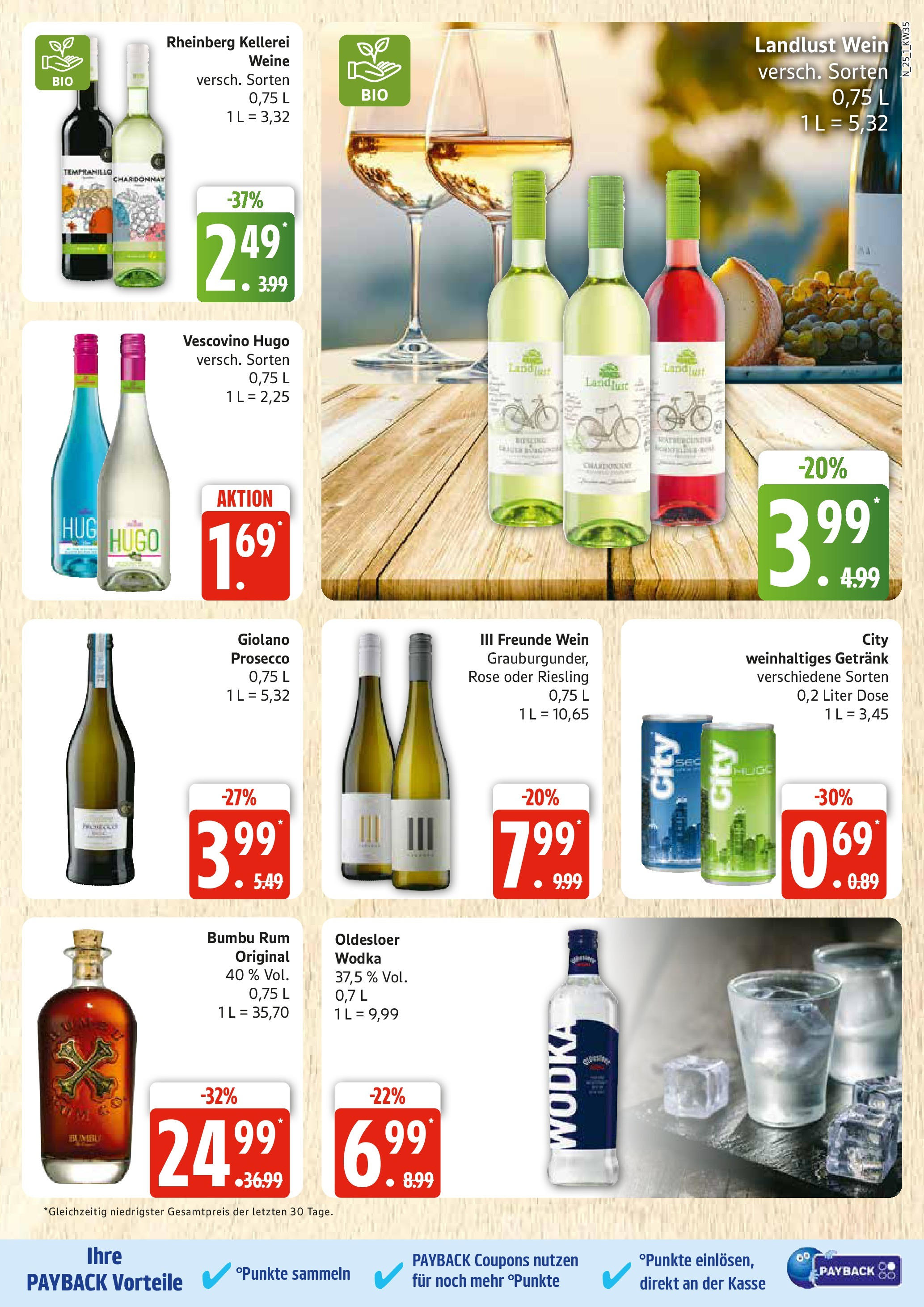 Edeka prospekt Rostock	 (ab 24.08.2025) » Angebote Online | Seite: 25 | Produkte: Rum, Wein, Vodka, Hugo