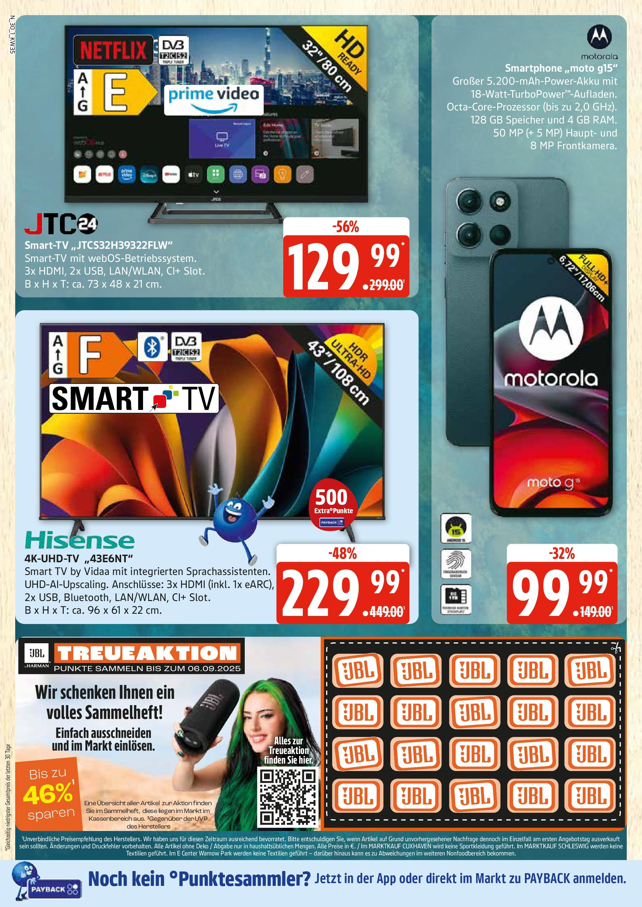 Edeka prospekt Rostock	 (ab 24.08.2025) » Angebote Online | Seite: 30 | Produkte: Smart TV, Smartphone, TV, Video