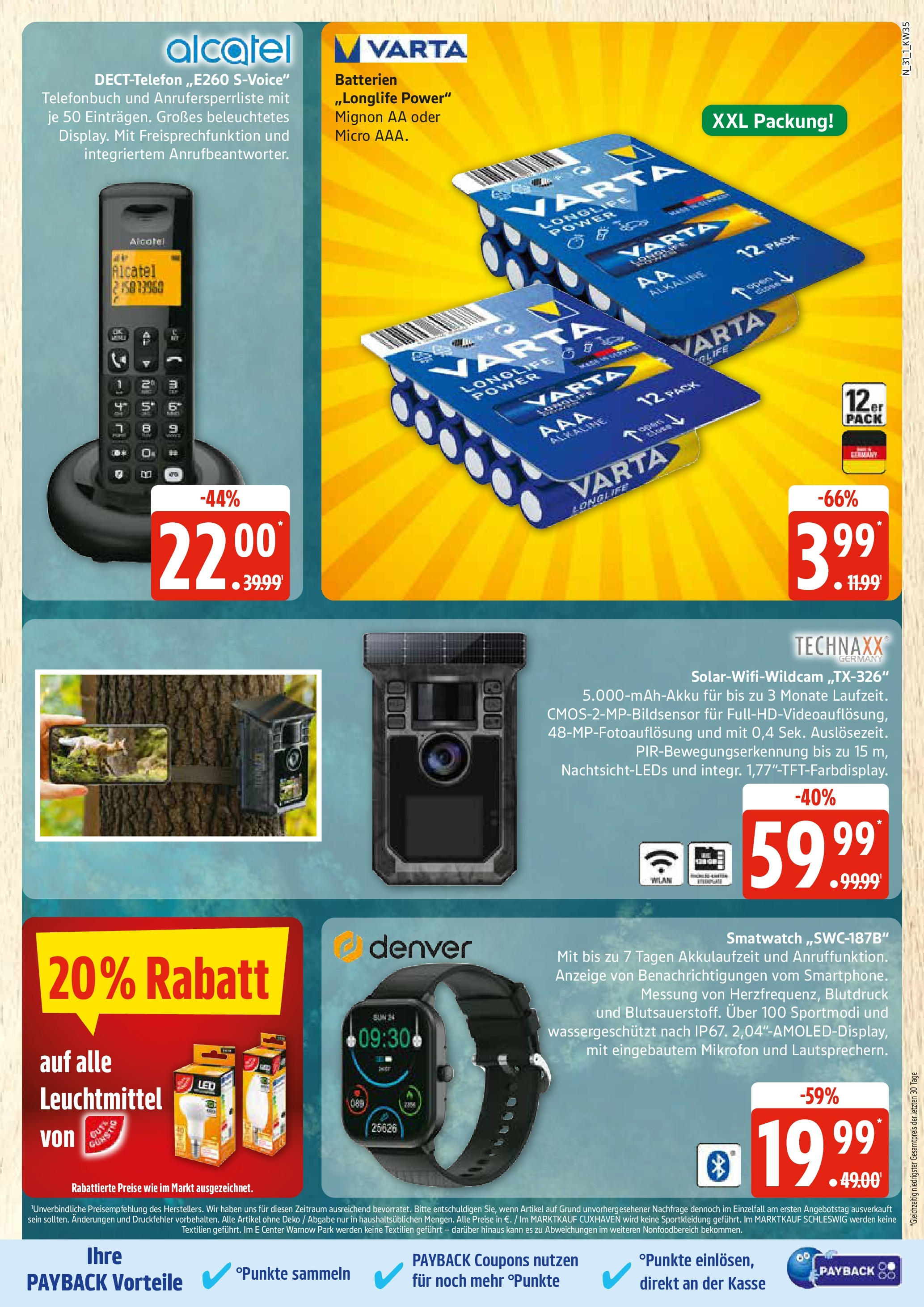 Edeka prospekt Rostock	 (ab 24.08.2025) » Angebote Online | Seite: 31 | Produkte: Mikrofon, Smartwatch, Batterien