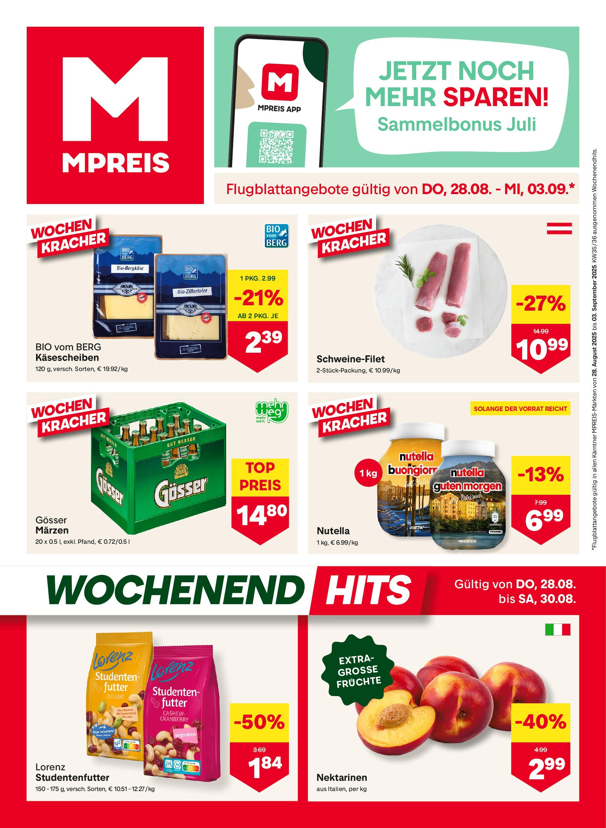  MPREIS Velden ab (28.08.2025 - 03.09.2025) - Seite 1