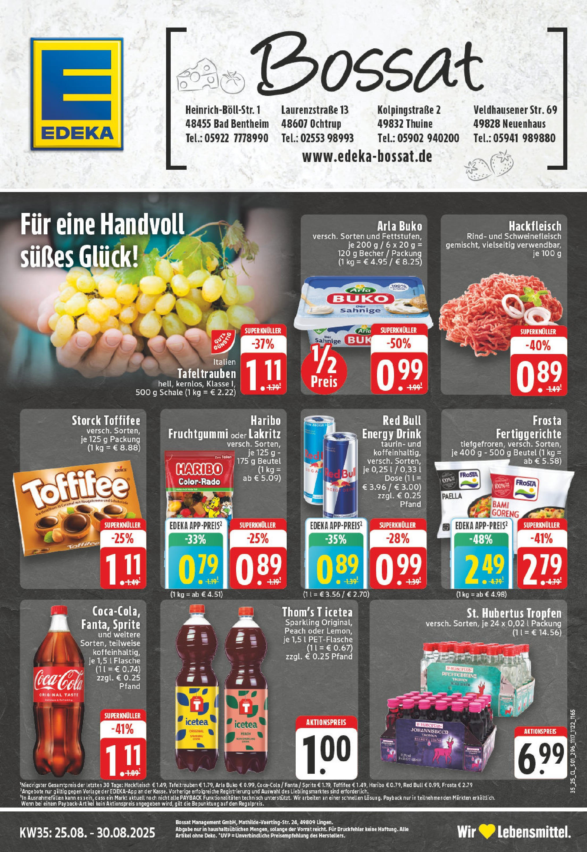 Edeka prospekt Ochtrup (ab 24.08.2025) » Angebote Online | Seite: 1 | Produkte: Fanta, Sprite, Haribo, Toffifee Edeka prospekt Ochtrup (ab 24.08.2025) » Angebote Online | Seite: 1 | Produkte: Fanta, Sprite, Haribo, Toffifee
