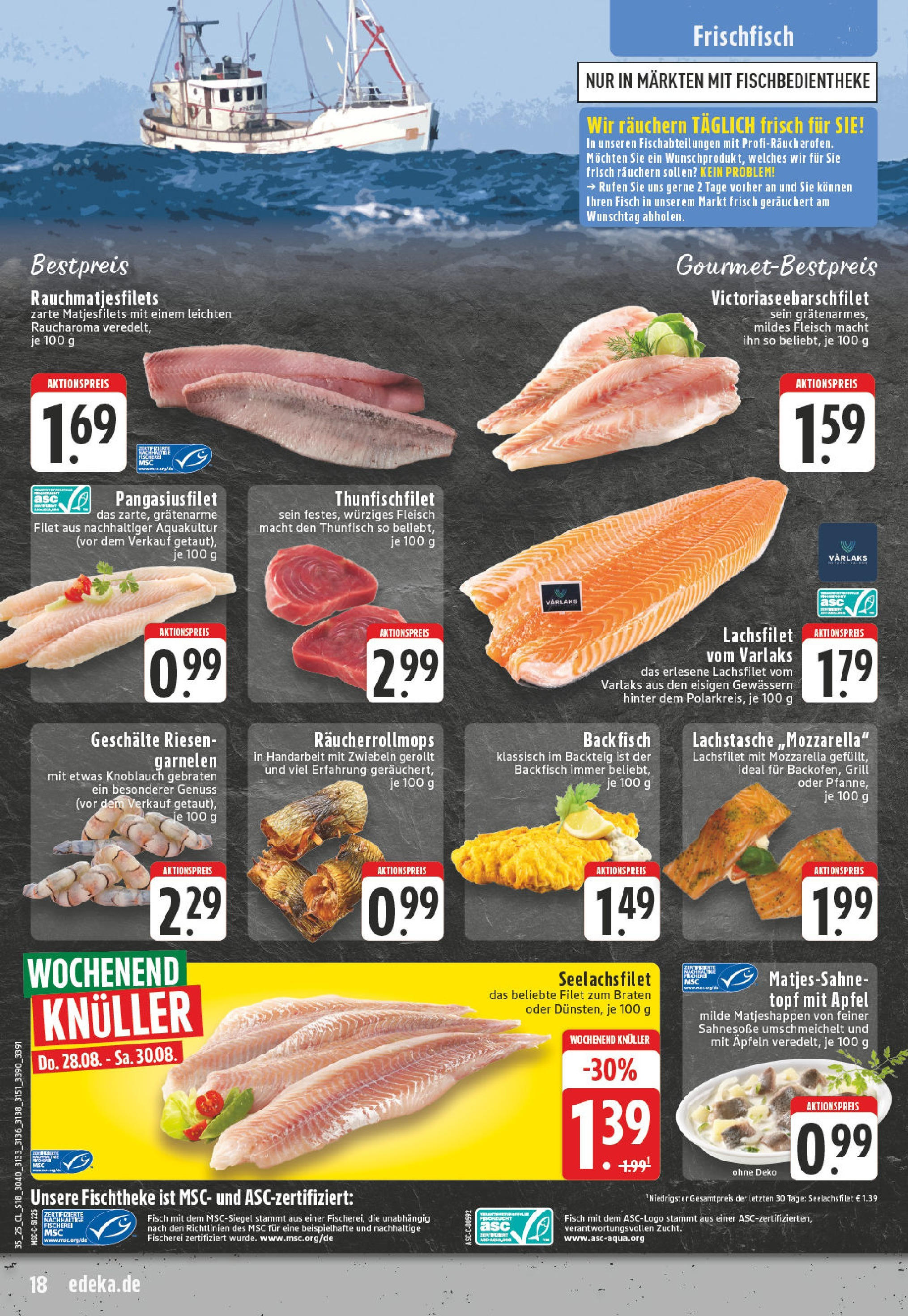 Edeka prospekt Kerken-Nieukerk (ab 24.08.2025) » Angebote Online | Seite: 18 | Produkte: Grill, Thunfisch, Garnelen, Fisch Edeka prospekt Kerken-Nieukerk (ab 24.08.2025) » Angebote Online | Seite: 18 | Produkte: Grill, Thunfisch, Garnelen, Fisch