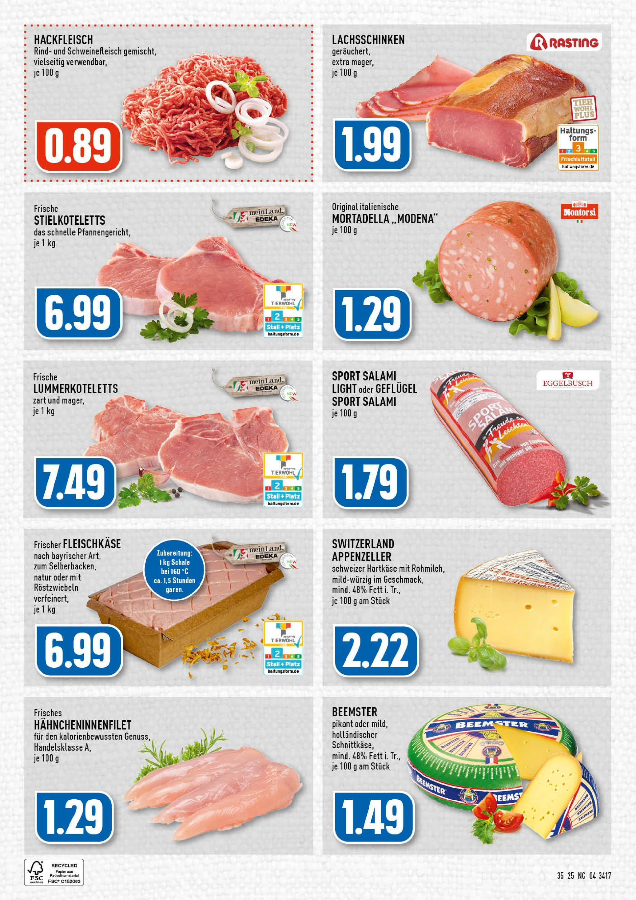 Edeka prospekt Wermelskirchen (ab 24.08.2025) » Angebote Online | Seite: 4 | Produkte: Salami, Schweinefleisch, Hackfleisch Edeka prospekt Wermelskirchen (ab 24.08.2025) » Angebote Online | Seite: 4 | Produkte: Salami, Schweinefleisch, Hackfleisch