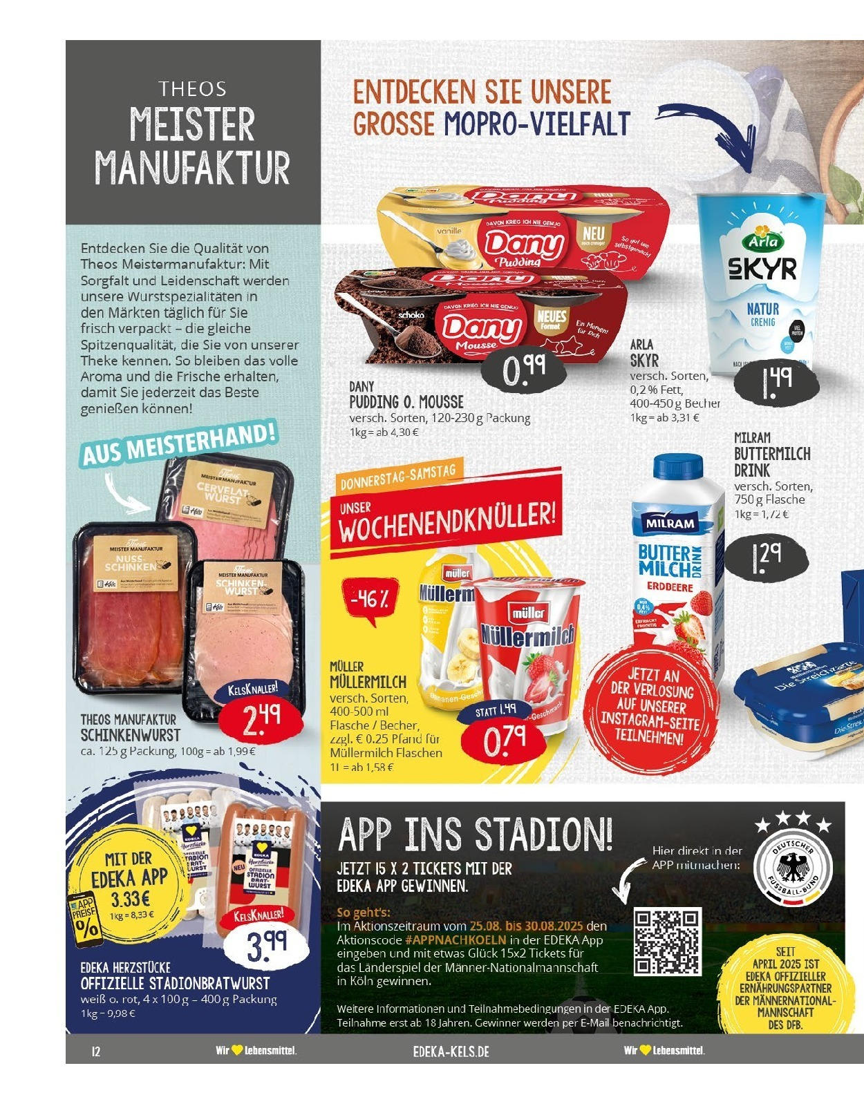 Edeka prospekt Ratingen-Hösel (ab 24.08.2025) » Angebote Online | Seite: 12 | Produkte: Buttermilch, Butter, Arla skyr, Wurst Edeka prospekt Ratingen-Hösel (ab 24.08.2025) » Angebote Online | Seite: 12 | Produkte: Buttermilch, Butter, Arla skyr, Wurst