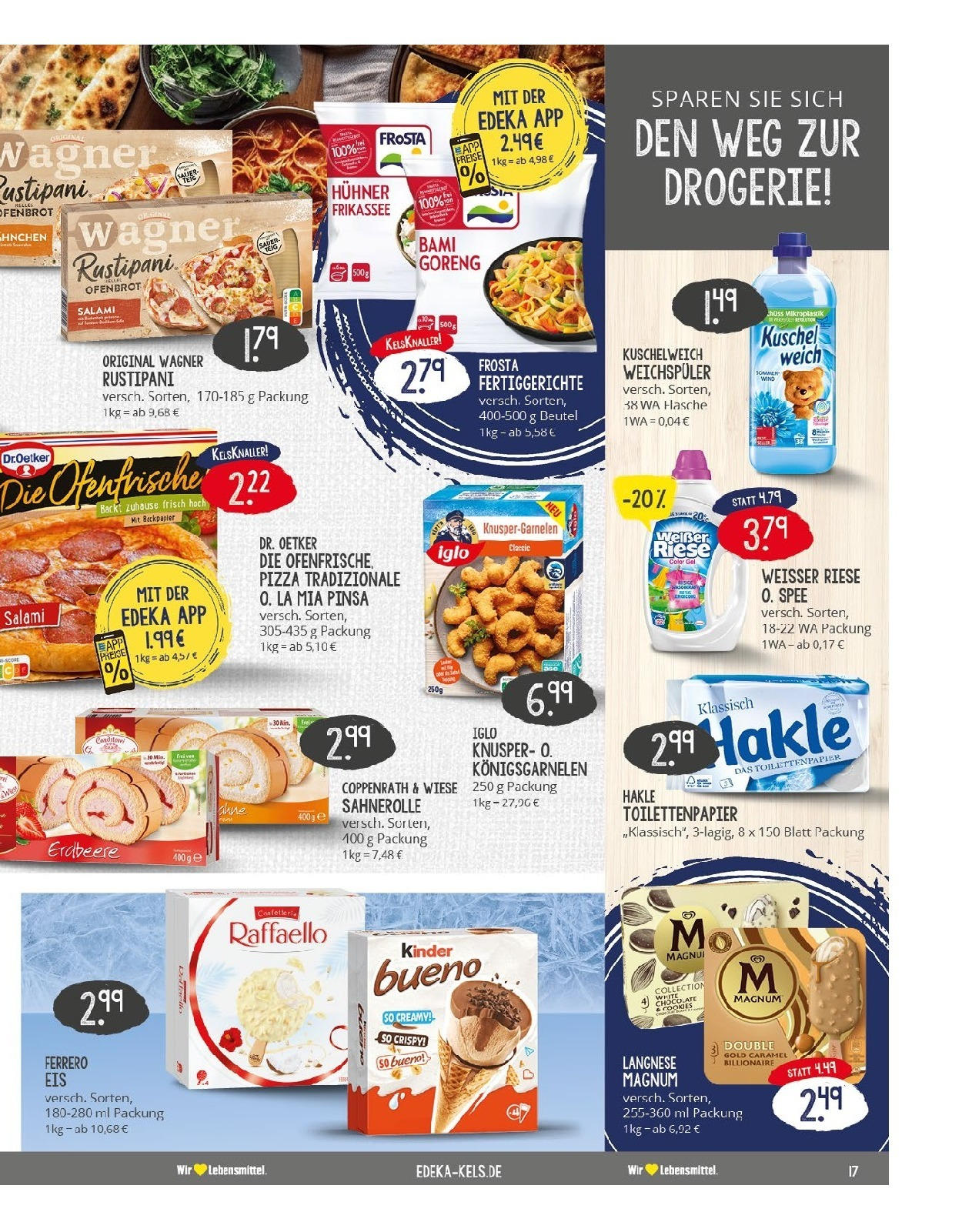 Edeka prospekt Ratingen-Hösel (ab 24.08.2025) » Angebote Online | Seite: 17 | Produkte: Langnese, Kuschelweich, Eis, Toilettenpapier Edeka prospekt Ratingen-Hösel (ab 24.08.2025) » Angebote Online | Seite: 17 | Produkte: Langnese, Kuschelweich, Eis, Toilettenpapier