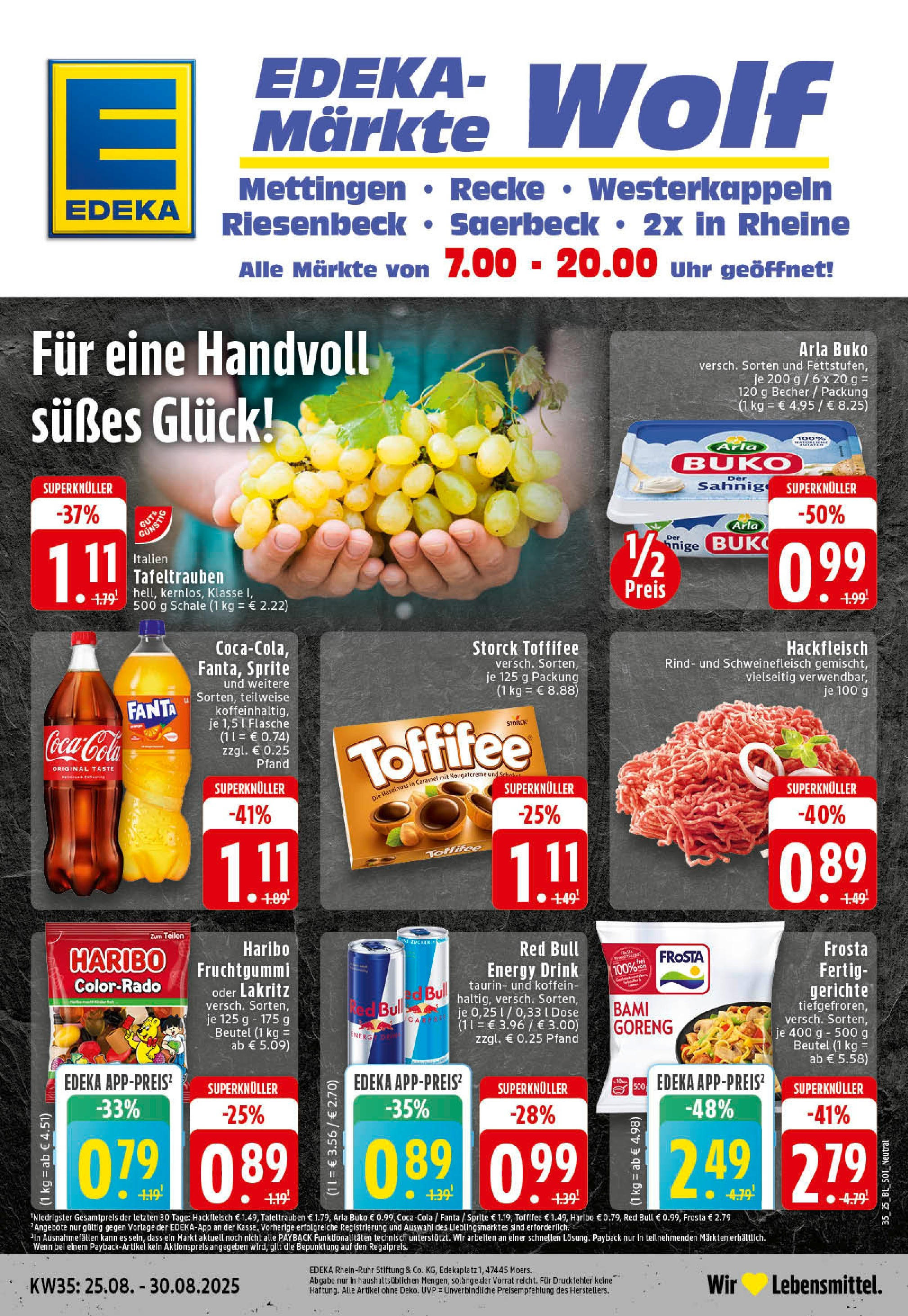 Edeka prospekt Recke (ab 24.08.2025) » Angebote Online | Seite: 1 | Produkte: Fanta, Sprite, Haribo, Schweinefleisch Edeka prospekt Recke (ab 24.08.2025) » Angebote Online | Seite: 1 | Produkte: Fanta, Sprite, Haribo, Schweinefleisch