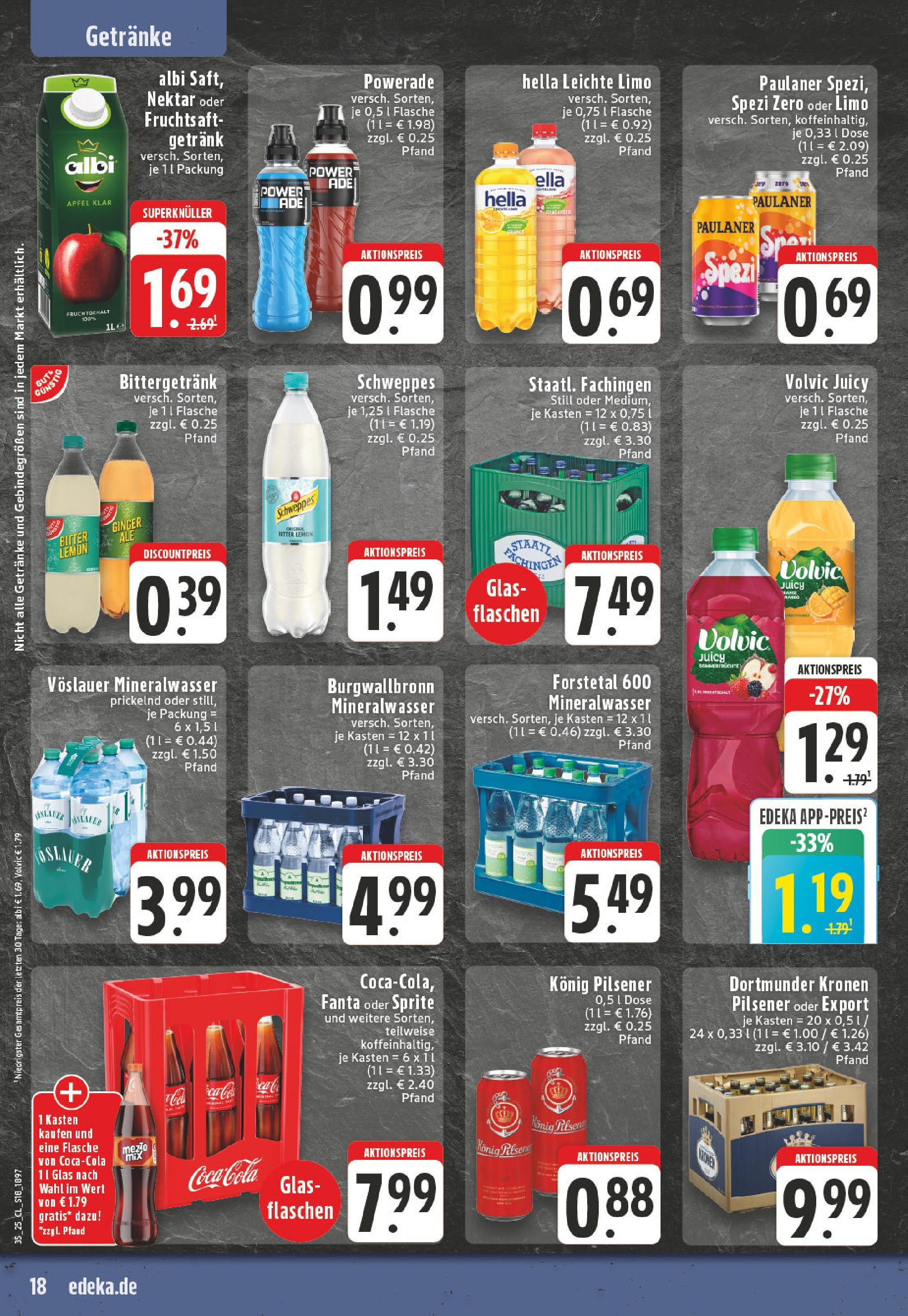 Edeka prospekt Dortmund - Wickede (ab 24.08.2025) » Angebote Online | Seite: 18 | Produkte: Sprite, Schweppes, Hella, Powerade Edeka prospekt Dortmund - Wickede (ab 24.08.2025) » Angebote Online | Seite: 18 | Produkte: Sprite, Schweppes, Hella, Powerade