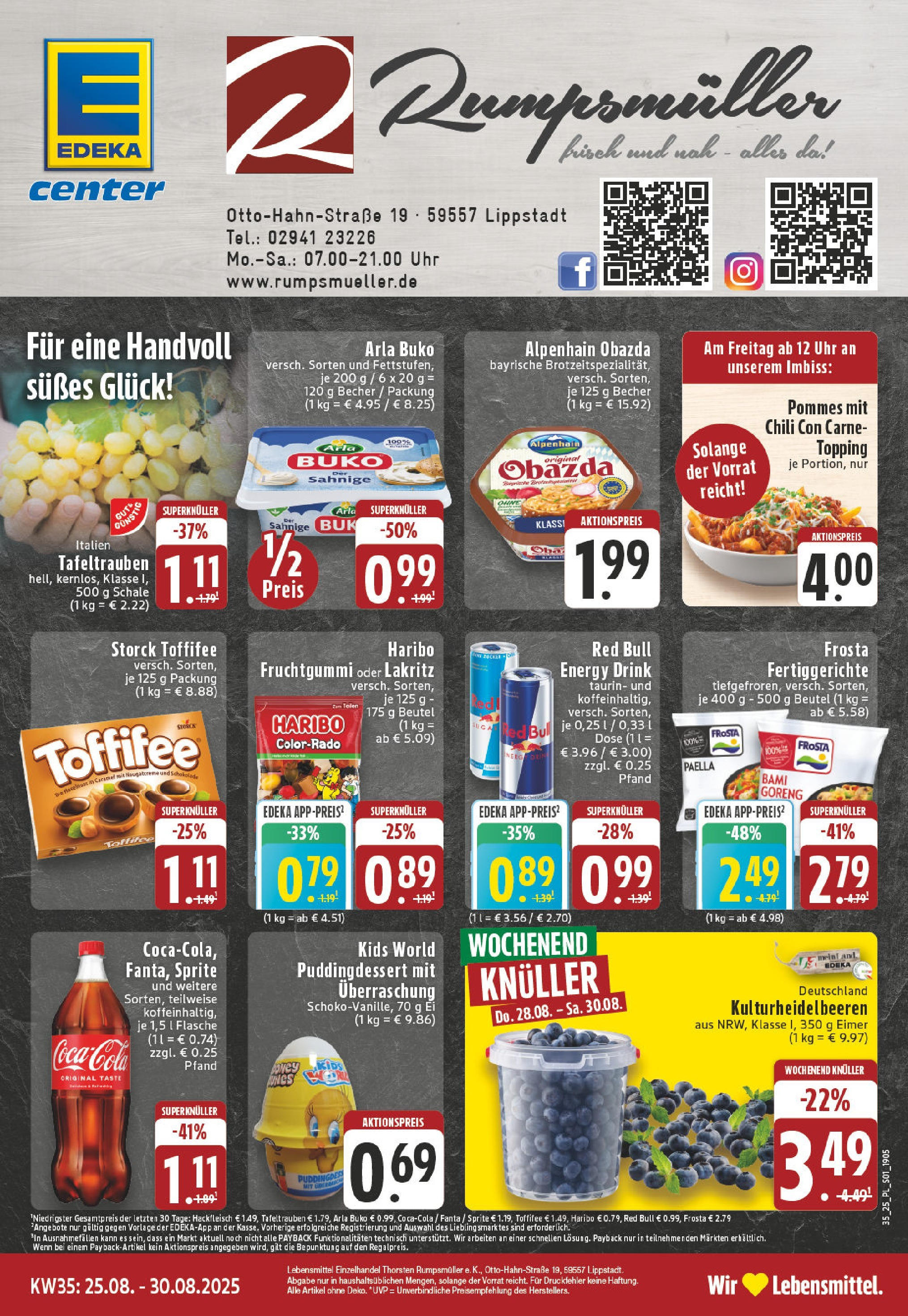 Edeka prospekt Lippstadt	 (ab 24.08.2025) » Angebote Online | Seite: 1 | Produkte: Energy, Pudding, Chili, Toffifee