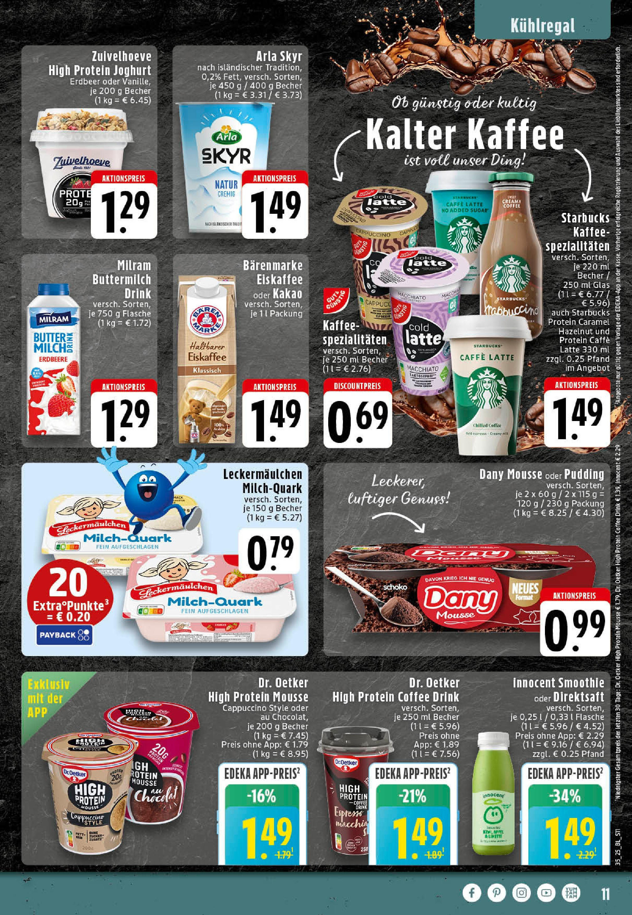 Edeka prospekt Recke (ab 24.08.2025) » Angebote Online | Seite: 11 | Produkte: Butter, Kaffee, Milram, Limette Edeka prospekt Recke (ab 24.08.2025) » Angebote Online | Seite: 11 | Produkte: Butter, Kaffee, Milram, Limette