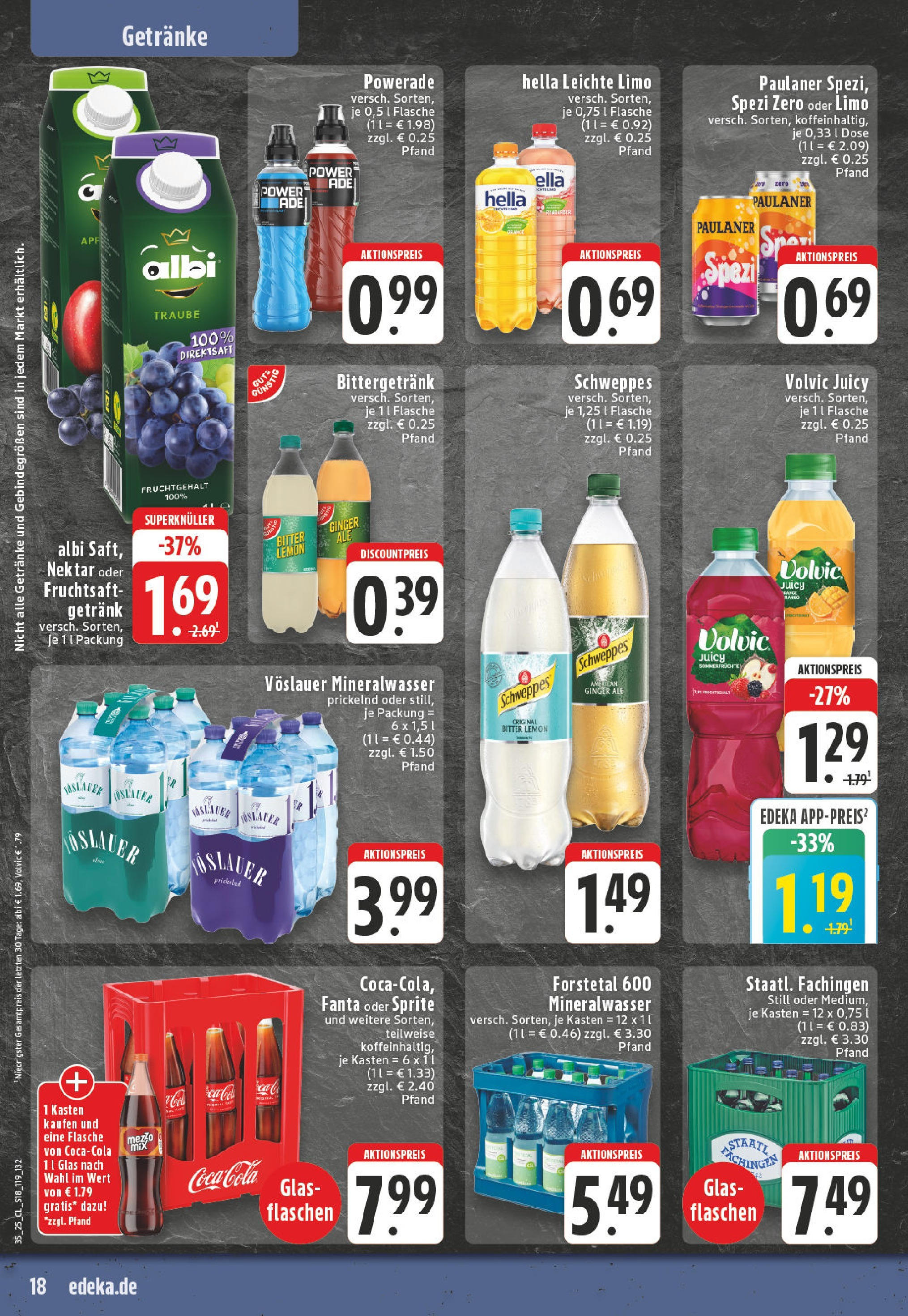 Edeka prospekt Rüthen (ab 24.08.2025) » Angebote Online | Seite: 18 | Produkte: Fanta, Staatl fachingen, Hella, Fruchtsaft Edeka prospekt Rüthen (ab 24.08.2025) » Angebote Online | Seite: 18 | Produkte: Fanta, Staatl fachingen, Hella, Fruchtsaft