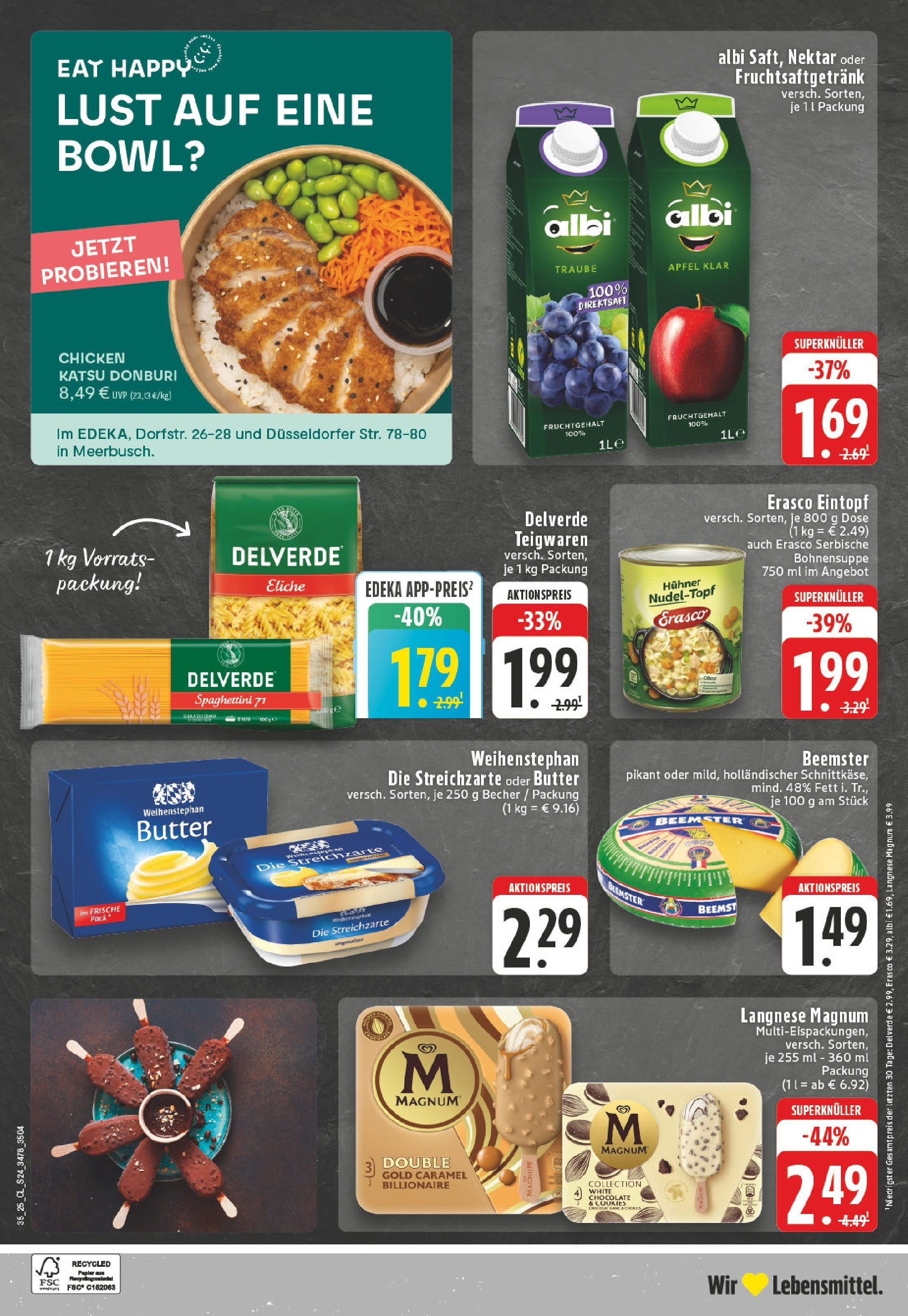Edeka prospekt Meerbusch (ab 24.08.2025) » Angebote Online | Seite: 24 | Produkte: Langnese, Knorr, Shower Gel, Dill Edeka prospekt Meerbusch (ab 24.08.2025) » Angebote Online | Seite: 24 | Produkte: Langnese, Knorr, Shower Gel, Dill