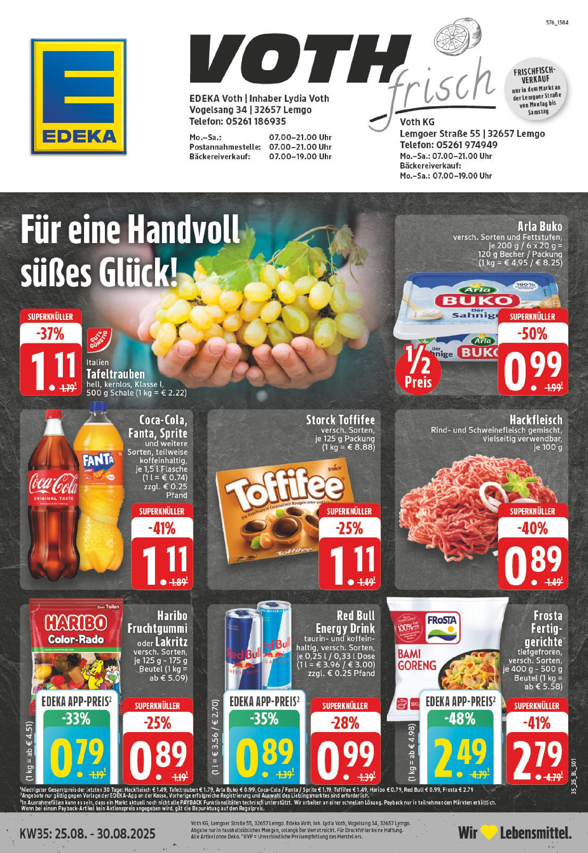 Edeka prospekt Lemgo (ab 24.08.2025) » Angebote Online | Seite: 1 | Produkte: Coca cola, Sprite, Schweinefleisch, Telefon Edeka prospekt Lemgo (ab 24.08.2025) » Angebote Online | Seite: 1 | Produkte: Coca cola, Sprite, Schweinefleisch, Telefon