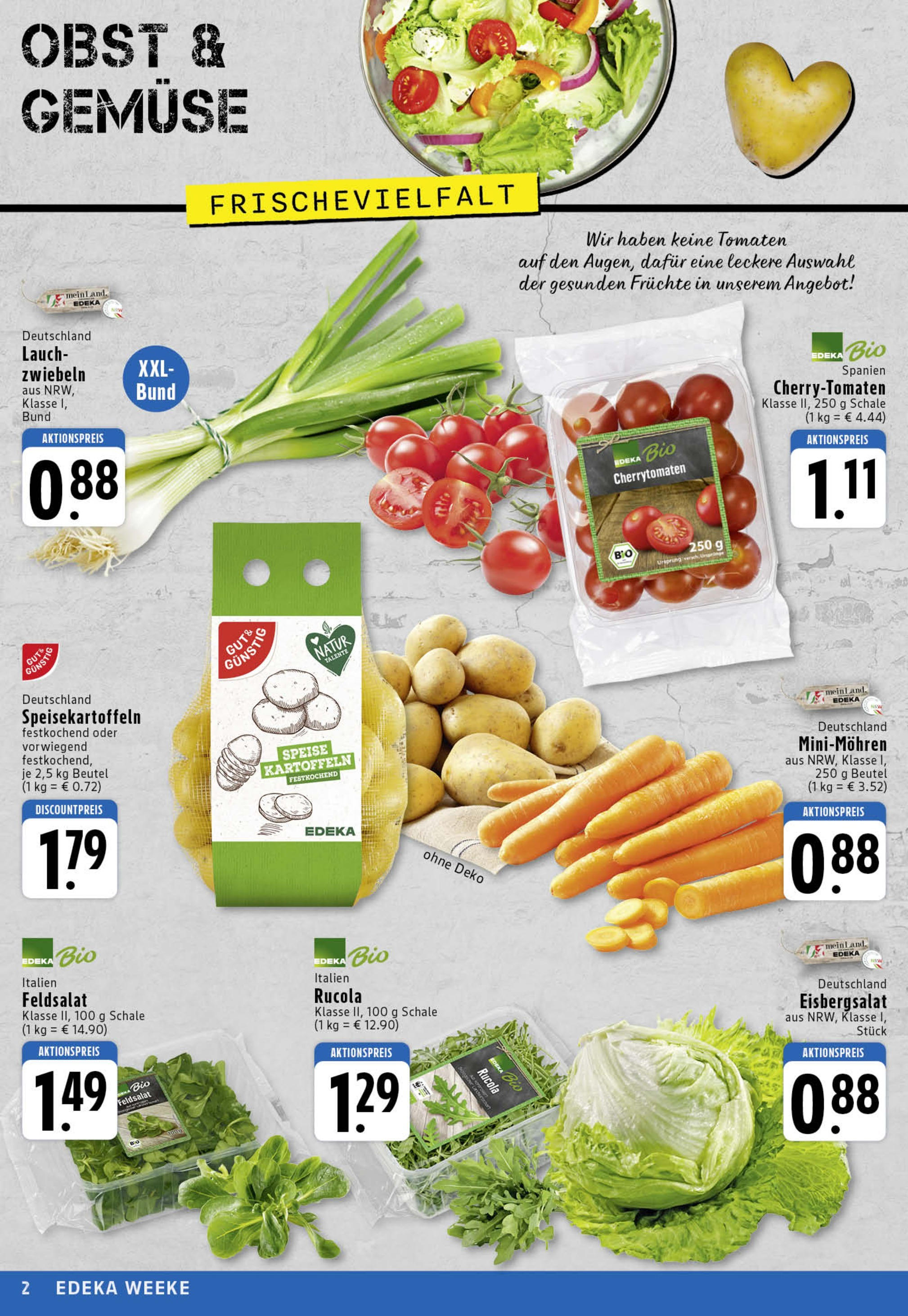 Edeka prospekt Köln (ab 25.08.2025) » Angebote Online | Seite: 2 | Produkte: Tomaten, Eisbergsalat, Gemüse, Obst Edeka prospekt Köln (ab 25.08.2025) » Angebote Online | Seite: 2 | Produkte: Tomaten, Eisbergsalat, Gemüse, Obst