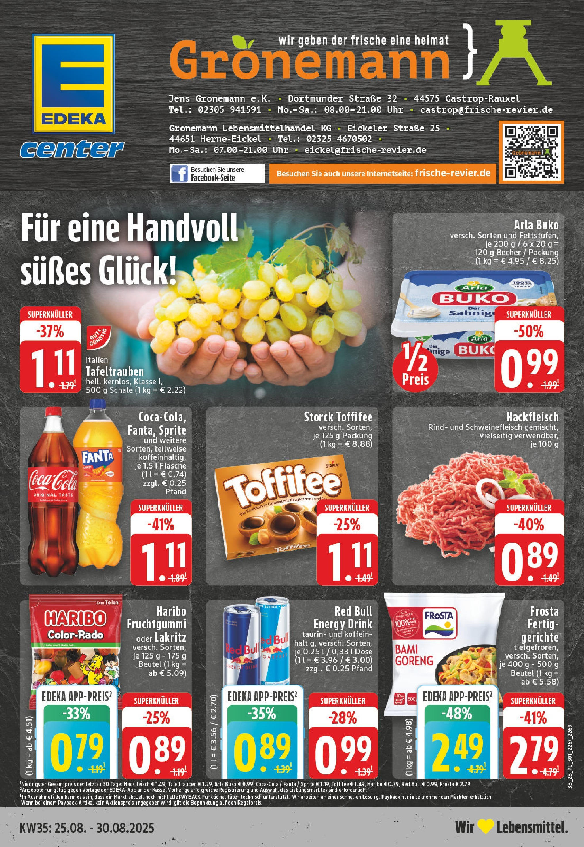 Edeka prospekt Castrop-Rauxel (ab 24.08.2025) » Angebote Online | Seite: 1 | Produkte: Sprite, Energy, Fertiggerichte, Uhr Edeka prospekt Castrop-Rauxel (ab 24.08.2025) » Angebote Online | Seite: 1 | Produkte: Sprite, Energy, Fertiggerichte, Uhr