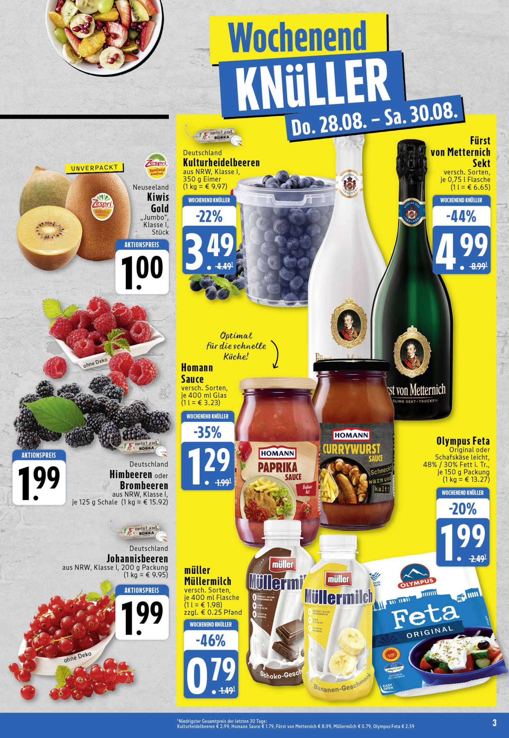 Edeka prospekt Köln (ab 25.08.2025) » Angebote Online | Seite: 3 | Produkte: Himbeeren, Feta, Kiwi, Muller mullermilch Edeka prospekt Köln (ab 25.08.2025) » Angebote Online | Seite: 3 | Produkte: Himbeeren, Feta, Kiwi, Muller mullermilch