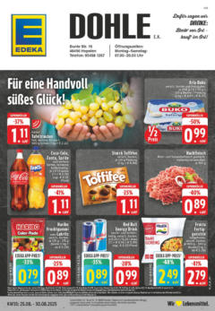 Edeka prospekt Hopsten	 gültig ab dem 24.08.2025
