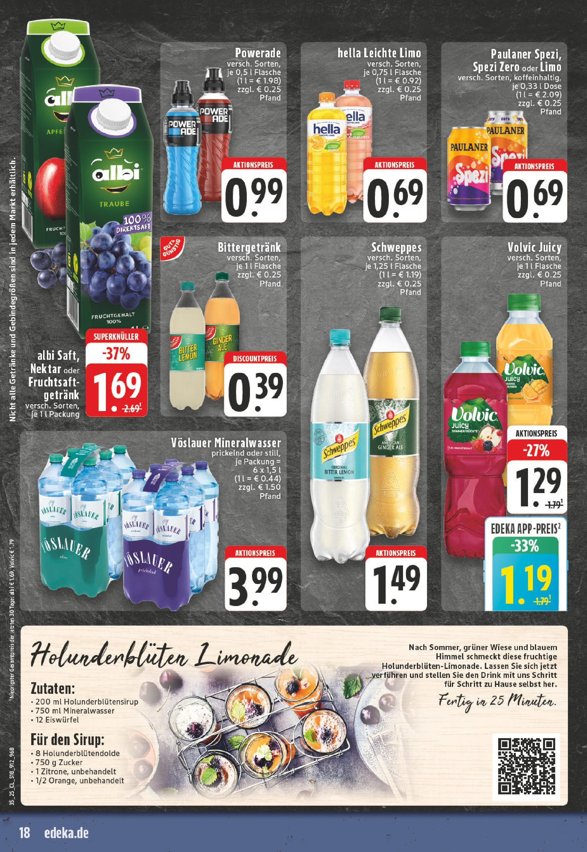 Edeka prospekt Beckum (ab 24.08.2025) » Angebote Online | Seite: 18 | Produkte: Schweppes, Mineralwasser, Powerade, Paulaner Edeka prospekt Beckum (ab 24.08.2025) » Angebote Online | Seite: 18 | Produkte: Schweppes, Mineralwasser, Powerade, Paulaner