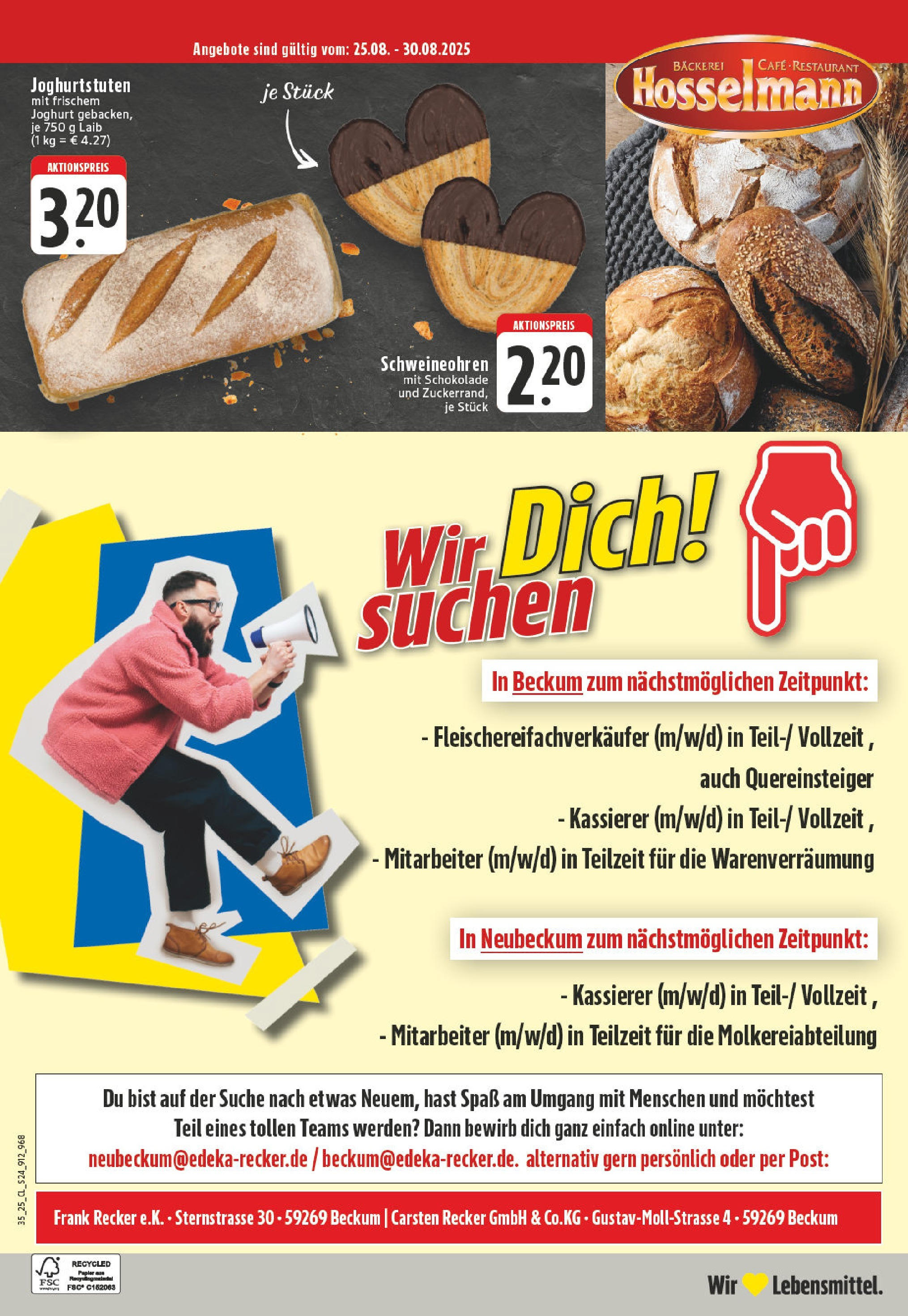 Edeka prospekt Beckum (ab 24.08.2025) » Angebote Online | Seite: 24 | Produkte: Bäckerei, Joghurt, Schokolade Edeka prospekt Beckum (ab 24.08.2025) » Angebote Online | Seite: 24 | Produkte: Bäckerei, Joghurt, Schokolade