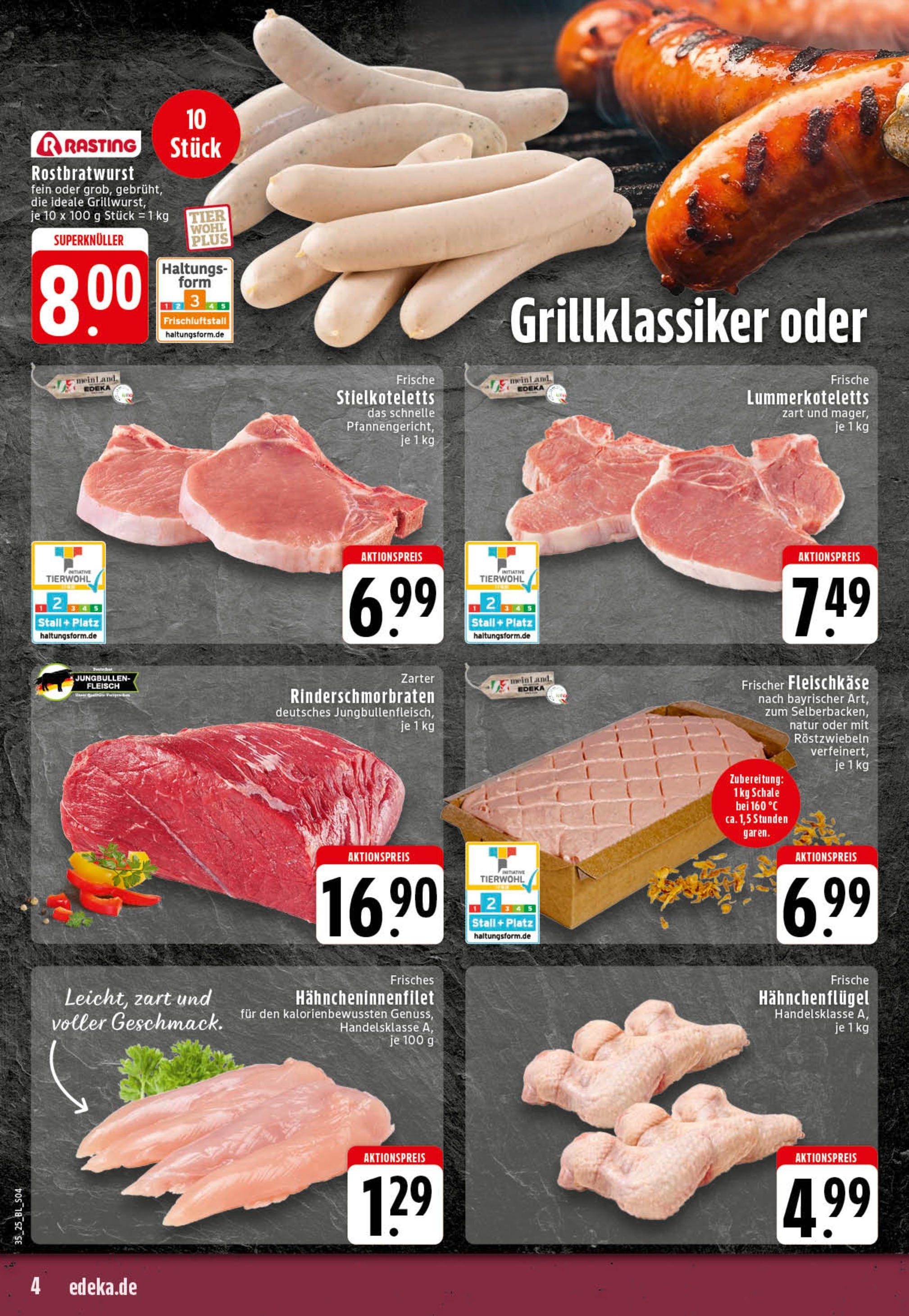 Edeka prospekt Essen (ab 25.08.2025) » Angebote Online | Seite: 4 | Produkte: Fleisch Edeka prospekt Essen (ab 25.08.2025) » Angebote Online | Seite: 4 | Produkte: Fleisch