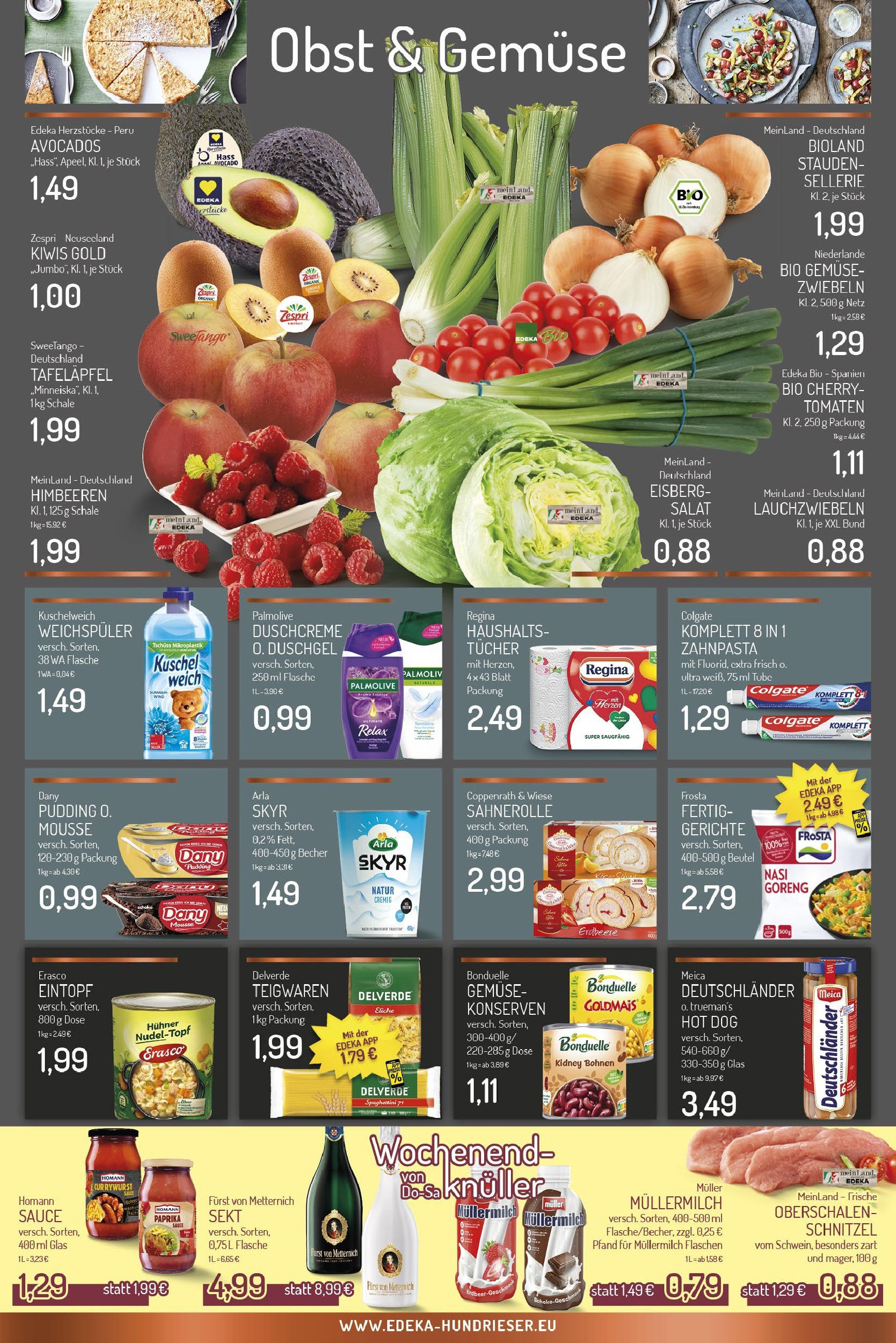Edeka prospekt Essen-Haarzopf (ab 24.08.2025) » Angebote Online | Seite: 4 | Produkte: Himbeeren, Avocado, Müllermilch, Muller mullermilch Edeka prospekt Essen-Haarzopf (ab 24.08.2025) » Angebote Online | Seite: 4 | Produkte: Himbeeren, Avocado, Müllermilch, Muller mullermilch