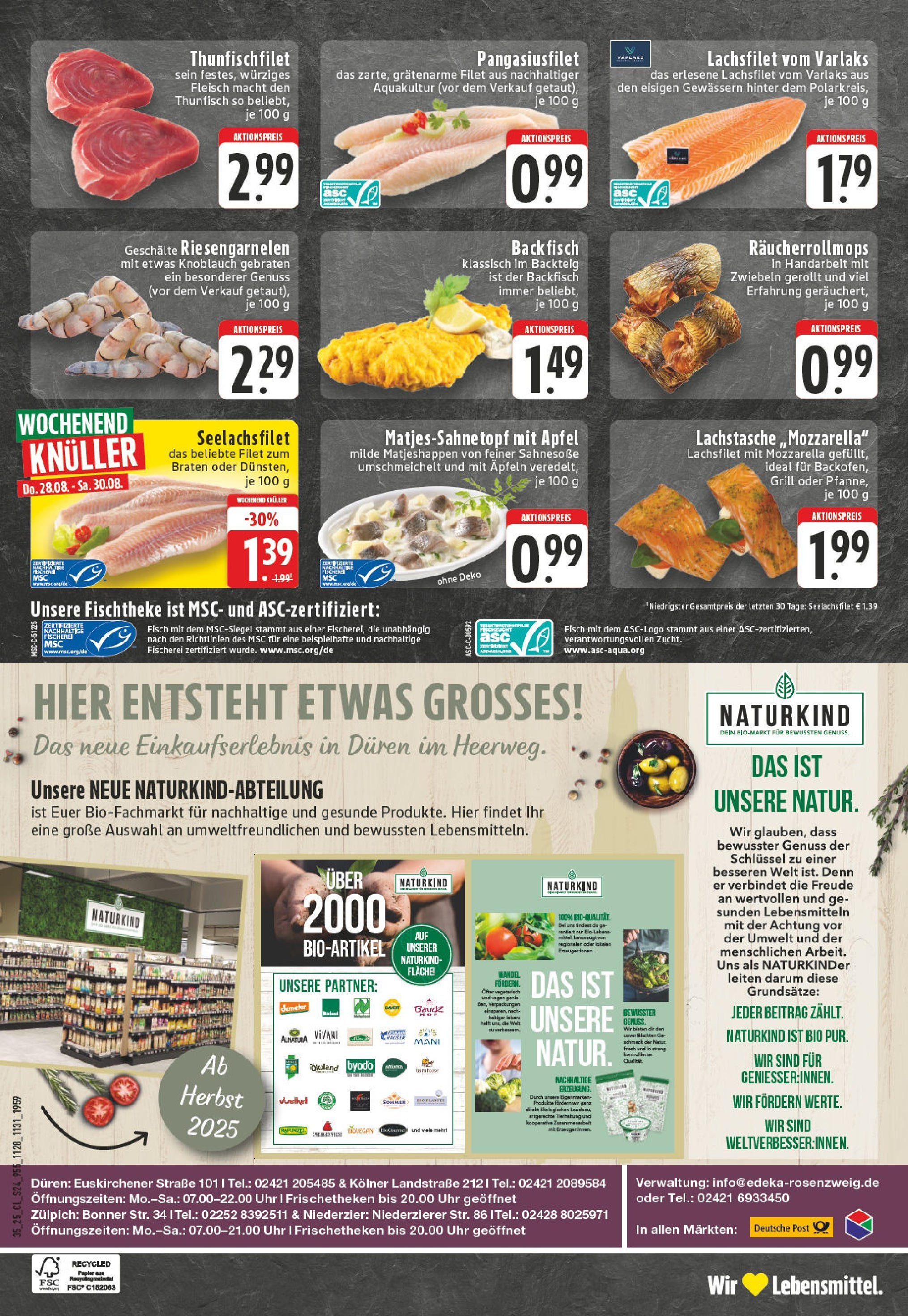 Edeka prospekt Düren (ab 24.08.2025) » Angebote Online | Seite: 24 | Produkte: Grill, Mozzarella, Fisch, Zwiebeln Edeka prospekt Düren (ab 24.08.2025) » Angebote Online | Seite: 24 | Produkte: Grill, Mozzarella, Fisch, Zwiebeln