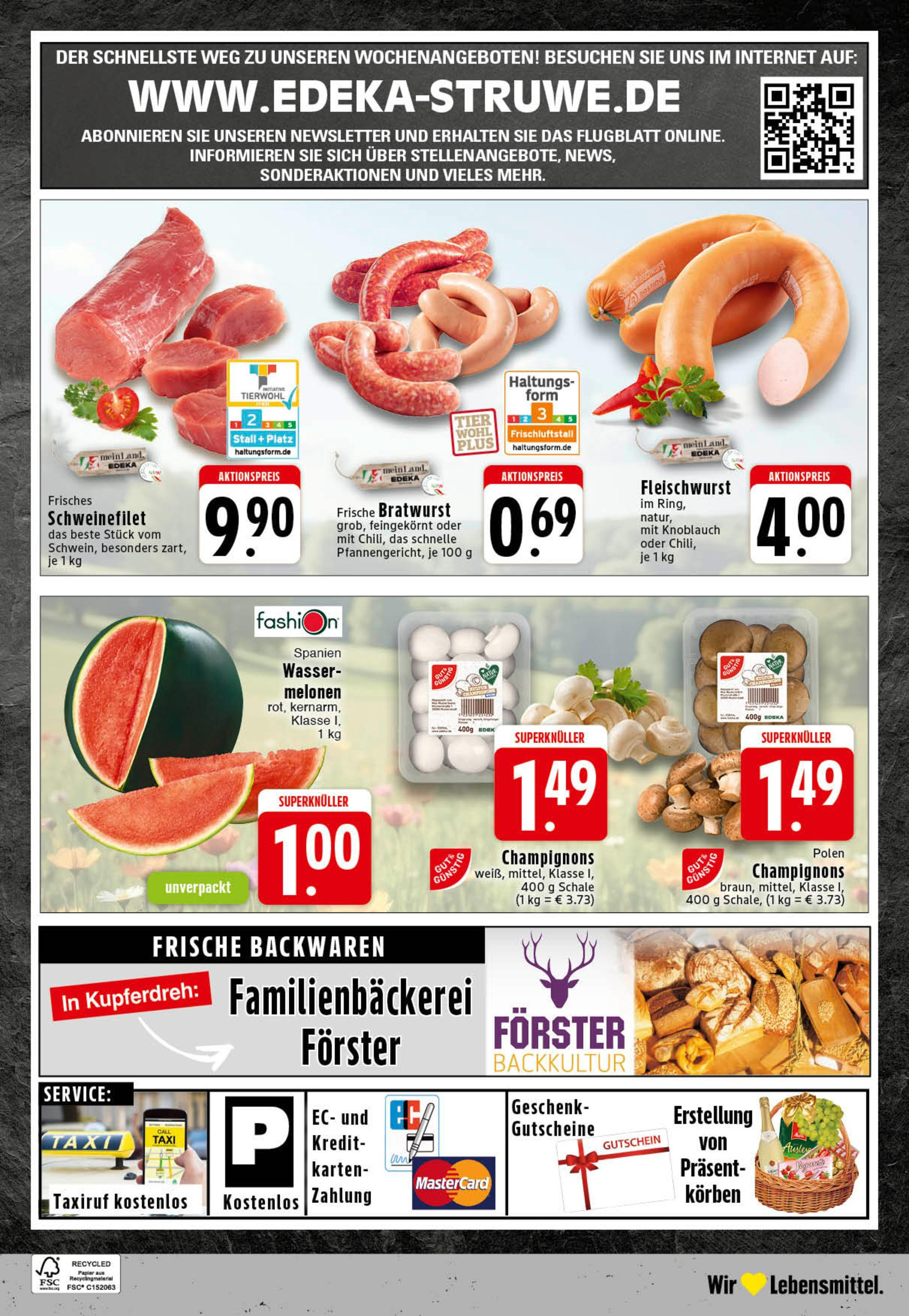 Edeka prospekt Essen (ab 25.08.2025) » Angebote Online | Seite: 24 | Produkte: Bratwurst, Schweinefilet, Wasser, Knoblauch Edeka prospekt Essen (ab 25.08.2025) » Angebote Online | Seite: 24 | Produkte: Bratwurst, Schweinefilet, Wasser, Knoblauch