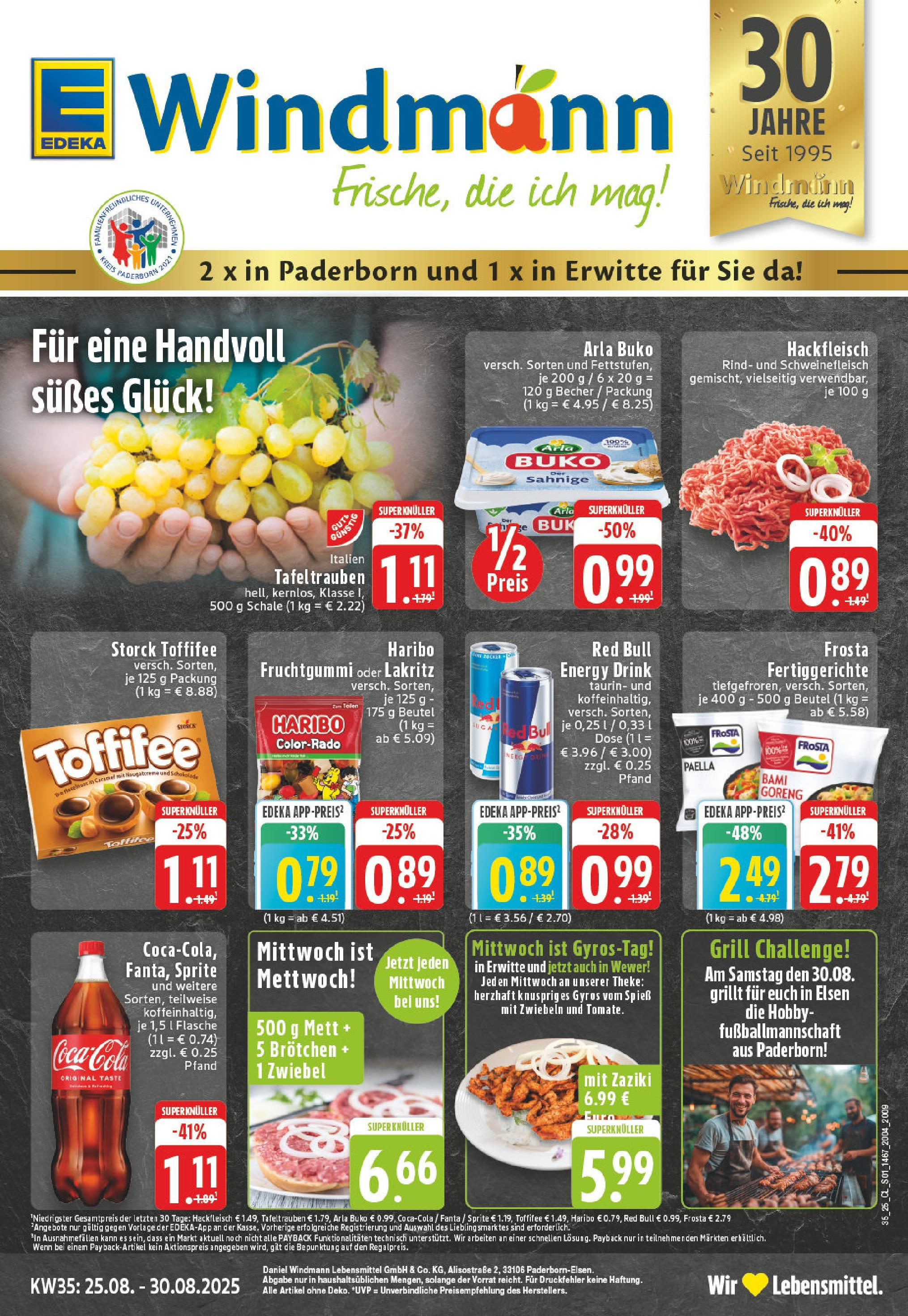 Edeka prospekt Erwitte (ab 24.08.2025) » Angebote Online | Seite: 1 | Produkte: Zwiebeln, Fertiggerichte, Arla buko, Hackfleisch Edeka prospekt Erwitte (ab 24.08.2025) » Angebote Online | Seite: 1 | Produkte: Zwiebeln, Fertiggerichte, Arla buko, Hackfleisch