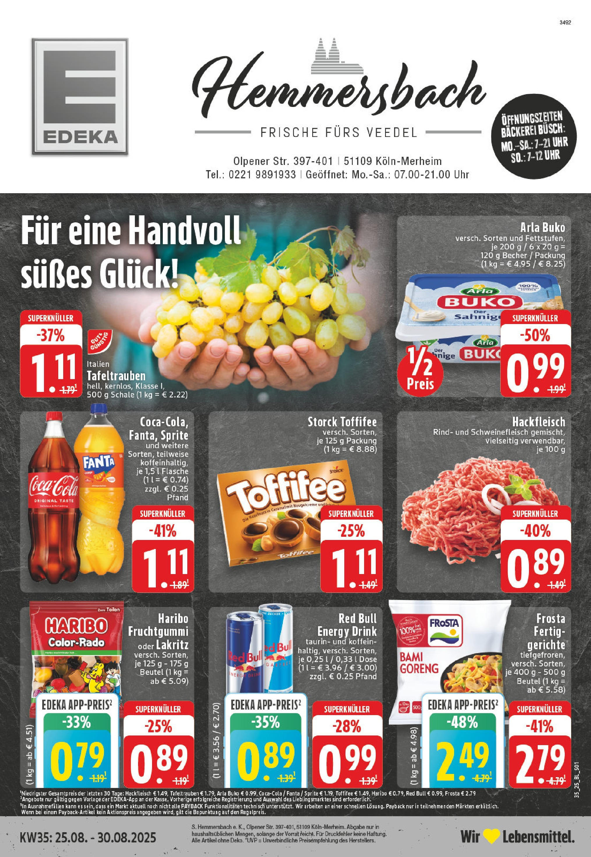 Edeka prospekt Köln (ab 24.08.2025) » Angebote Online | Seite: 1 | Produkte: Fanta, Sprite, Schweinefleisch, Uhr Edeka prospekt Köln (ab 24.08.2025) » Angebote Online | Seite: 1 | Produkte: Fanta, Sprite, Schweinefleisch, Uhr