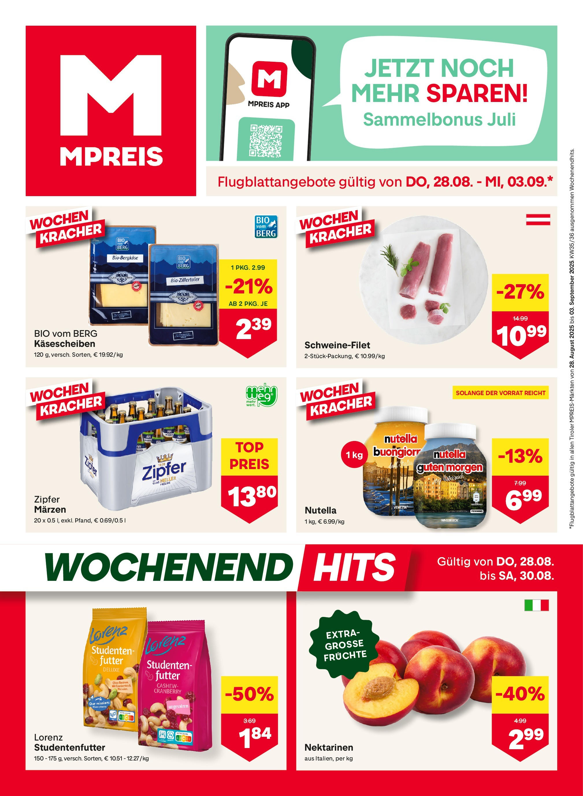  MPREIS Pfunds ab (28.08.2025 - 03.09.2025) - Seite 1