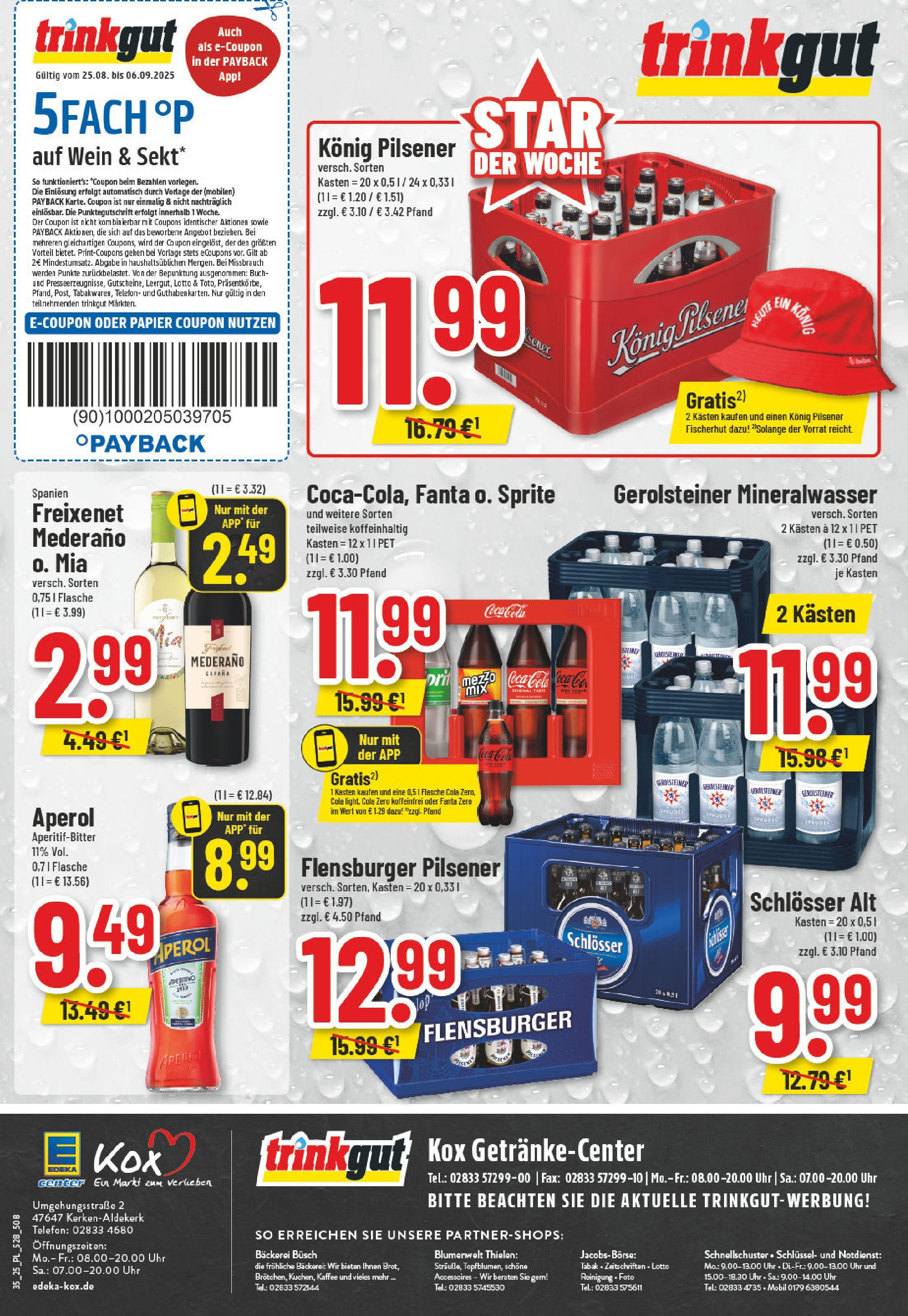 Edeka prospekt Kerken-Aldekerk (ab 24.08.2025) » Angebote Online | Seite: 30 | Produkte: Freixenet mederano, Mineralwasser, Telefon, Gerolsteiner Edeka prospekt Kerken-Aldekerk (ab 24.08.2025) » Angebote Online | Seite: 30 | Produkte: Freixenet mederano, Mineralwasser, Telefon, Gerolsteiner
