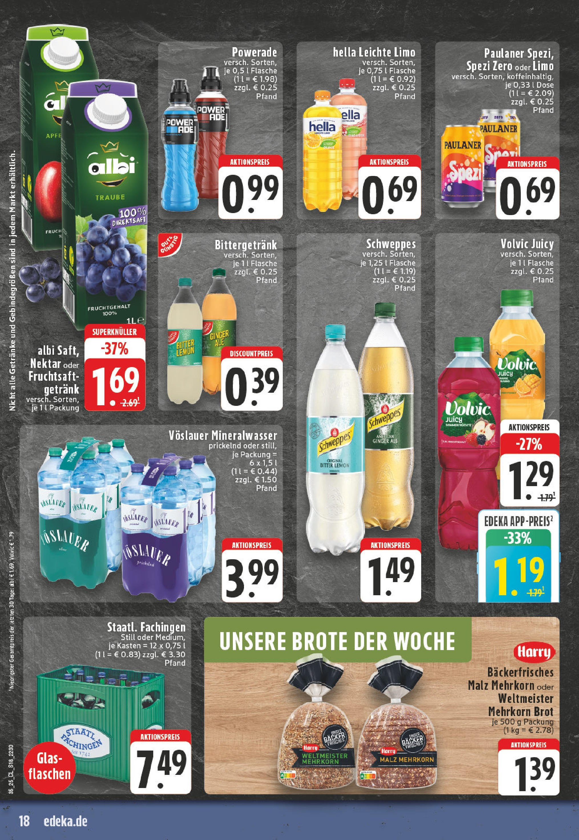 Edeka prospekt Leverkusen (ab 24.08.2025) » Angebote Online | Seite: 18 | Produkte: Cola, Schweppes, Hella, Powerade Edeka prospekt Leverkusen (ab 24.08.2025) » Angebote Online | Seite: 18 | Produkte: Cola, Schweppes, Hella, Powerade