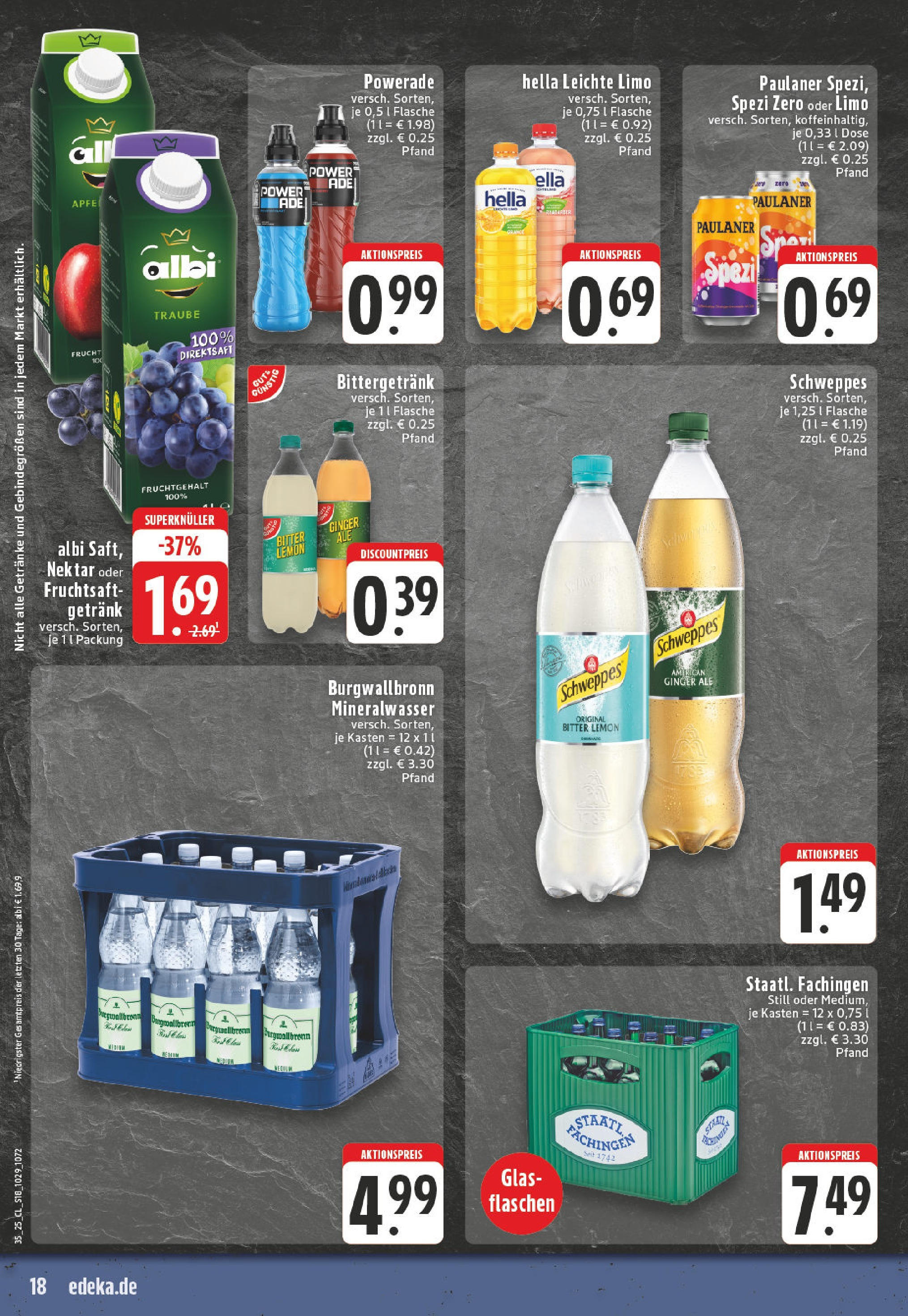 Edeka prospekt Moers (ab 24.08.2025) » Angebote Online | Seite: 18 | Produkte: Schweppes, Mineralwasser, Hella, Paulaner Edeka prospekt Moers (ab 24.08.2025) » Angebote Online | Seite: 18 | Produkte: Schweppes, Mineralwasser, Hella, Paulaner