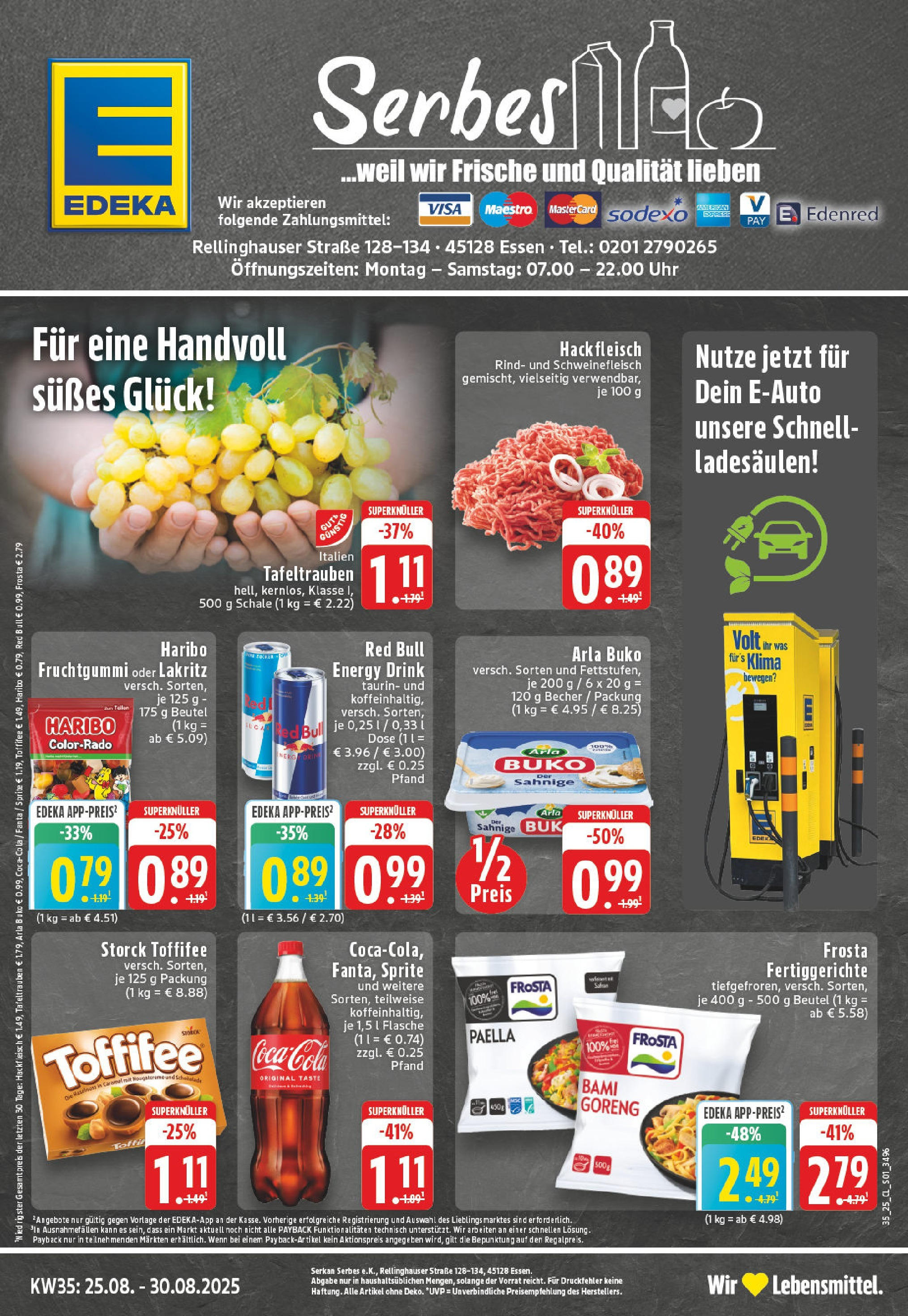 Edeka prospekt Essen	 (ab 25.08.2025) » Angebote Online | Seite: 1 | Produkte: Fanta, Energy, Fertiggerichte, Hackfleisch