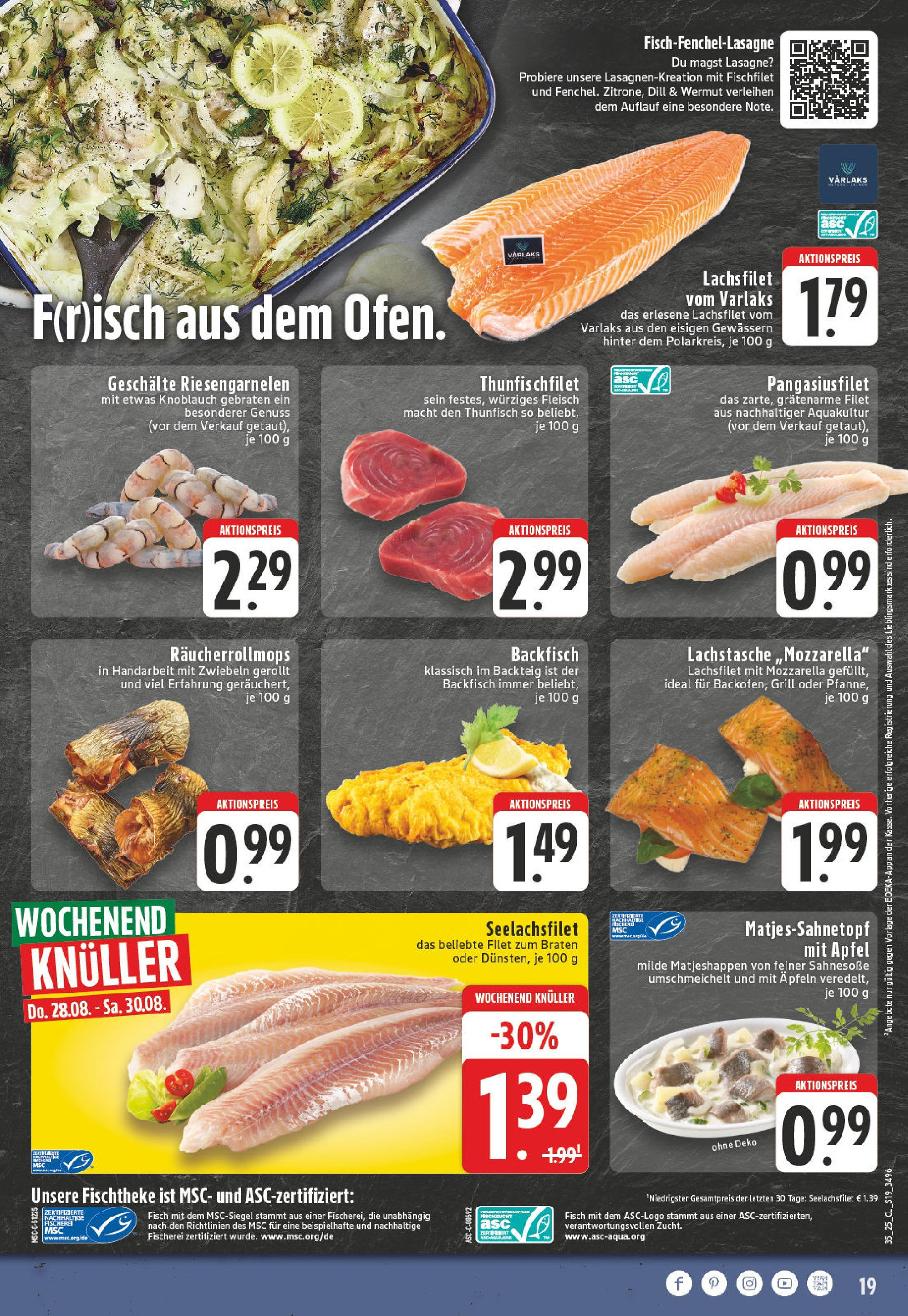 Edeka prospekt Essen	 (ab 25.08.2025) » Angebote Online | Seite: 19 | Produkte: Thunfisch, Apple, Zwiebeln, Dill