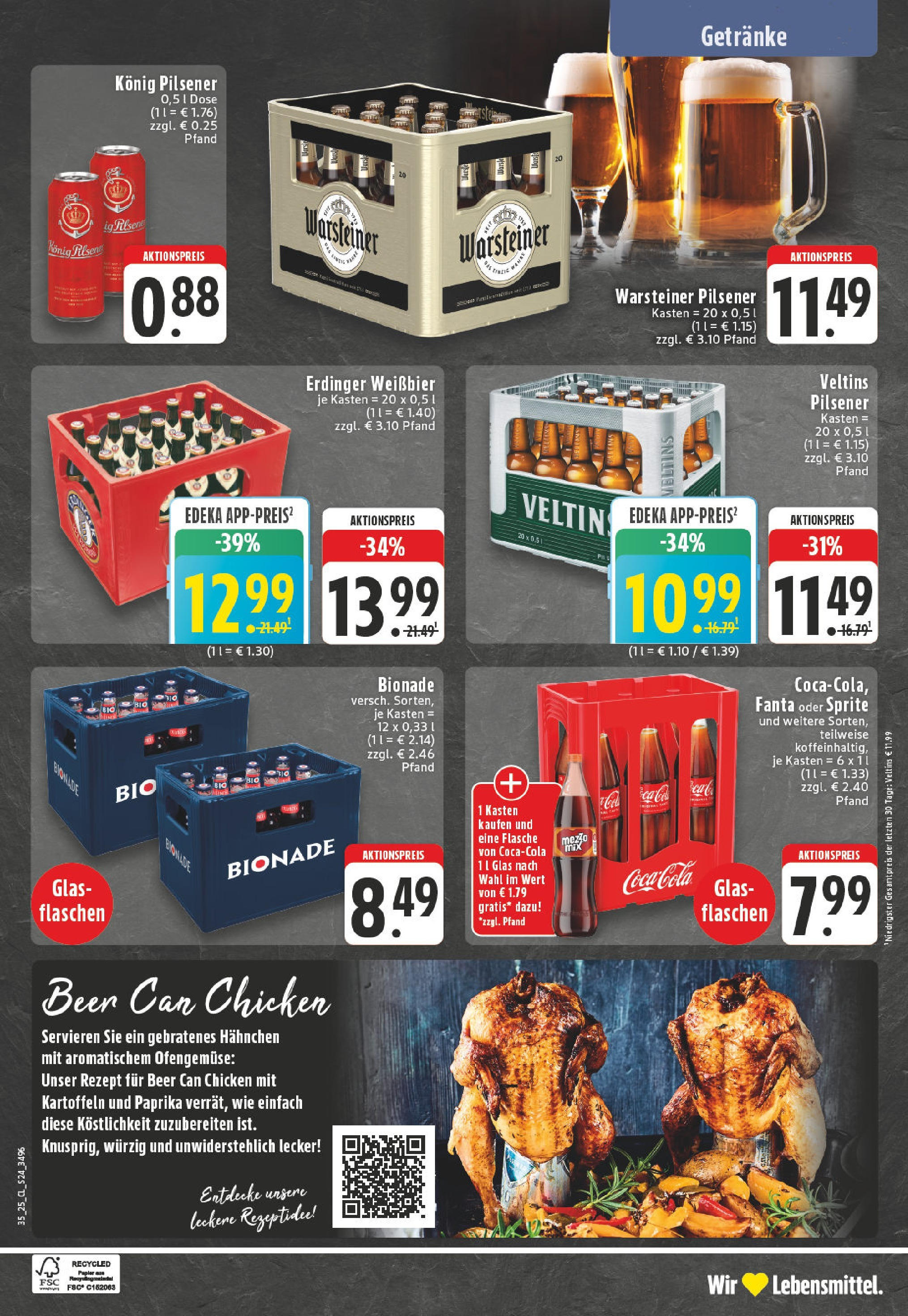 Edeka prospekt Essen	 (ab 25.08.2025) » Angebote Online | Seite: 24 | Produkte: Hahnchen, Fanta, Weißbier, Kartoffeln