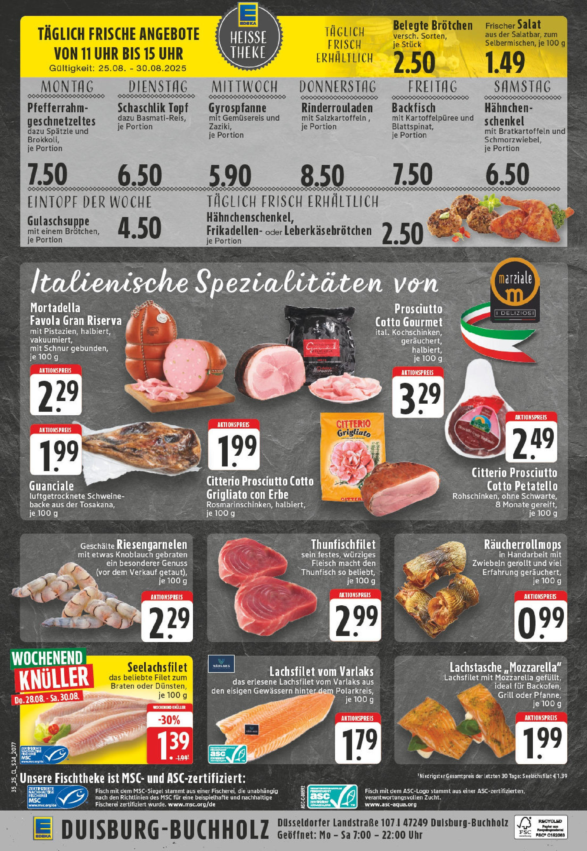 Edeka prospekt Duisburg (ab 24.08.2025) » Angebote Online | Seite: 24 | Produkte: Theke, Thunfisch, Fisch, Uhr Edeka prospekt Duisburg (ab 24.08.2025) » Angebote Online | Seite: 24 | Produkte: Theke, Thunfisch, Fisch, Uhr
