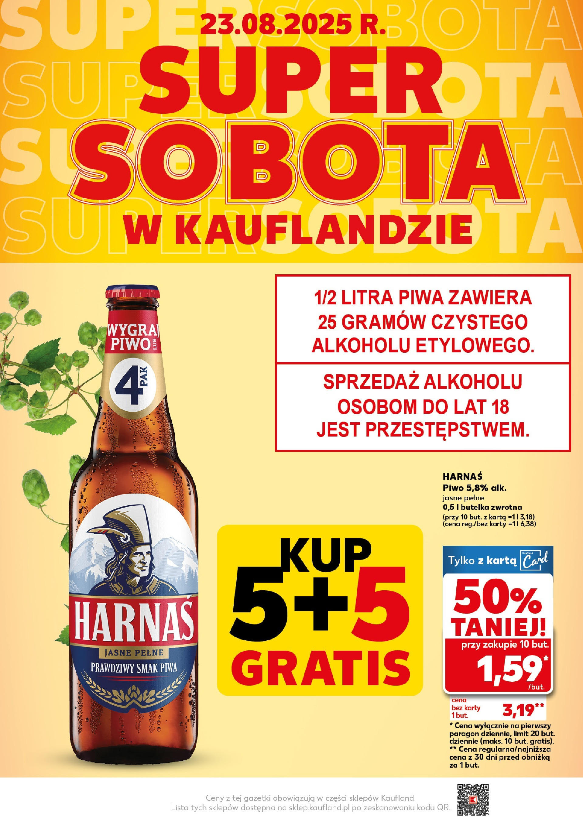 Kaufland gazetka - Super Sobota (23.08.2025) - od jutra | Strona: 4 | Produkty: Karta, Harnaś, Piwo Kaufland gazetka - Super Sobota od 23.08.2025 - od jutra PDF | Strona: 4 | Produkty: Karta, Harnaś, Piwo