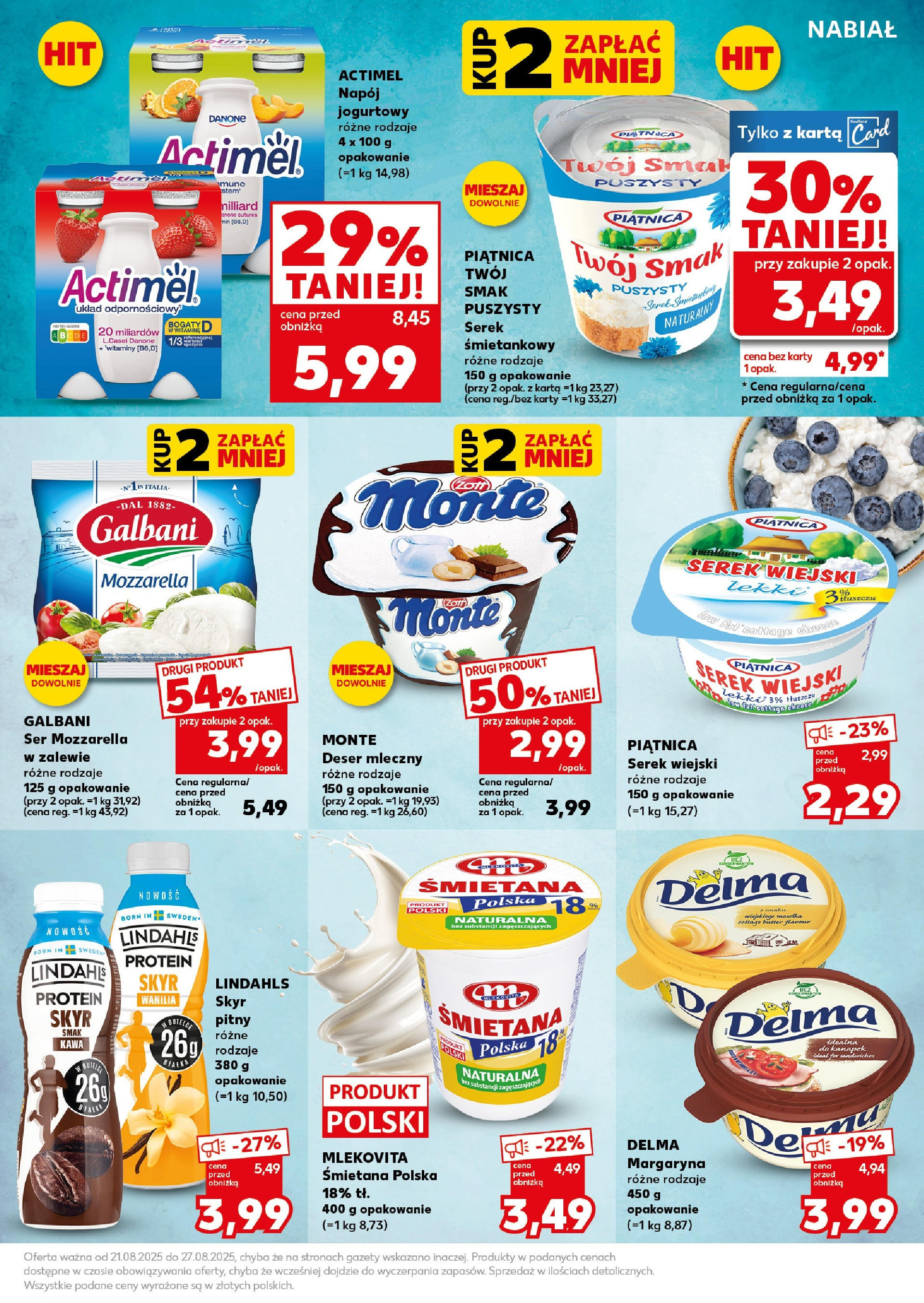 Kaufland gazetka - Super Sobota (23.08.2025) - od jutra | Strona: 13 | Produkty: Serek, Margaryna, Śmietana, Mozzarella Kaufland gazetka - Super Sobota od 23.08.2025 - od jutra PDF | Strona: 13 | Produkty: Serek, Margaryna, Śmietana, Mozzarella