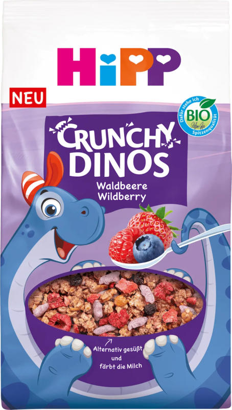 HiPP Kindermüsli Crunchy Dinos Waldbeere