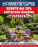 Hobby store Sconto del 20% sull'Arredo Giardino Esposto - al 31.08.2025