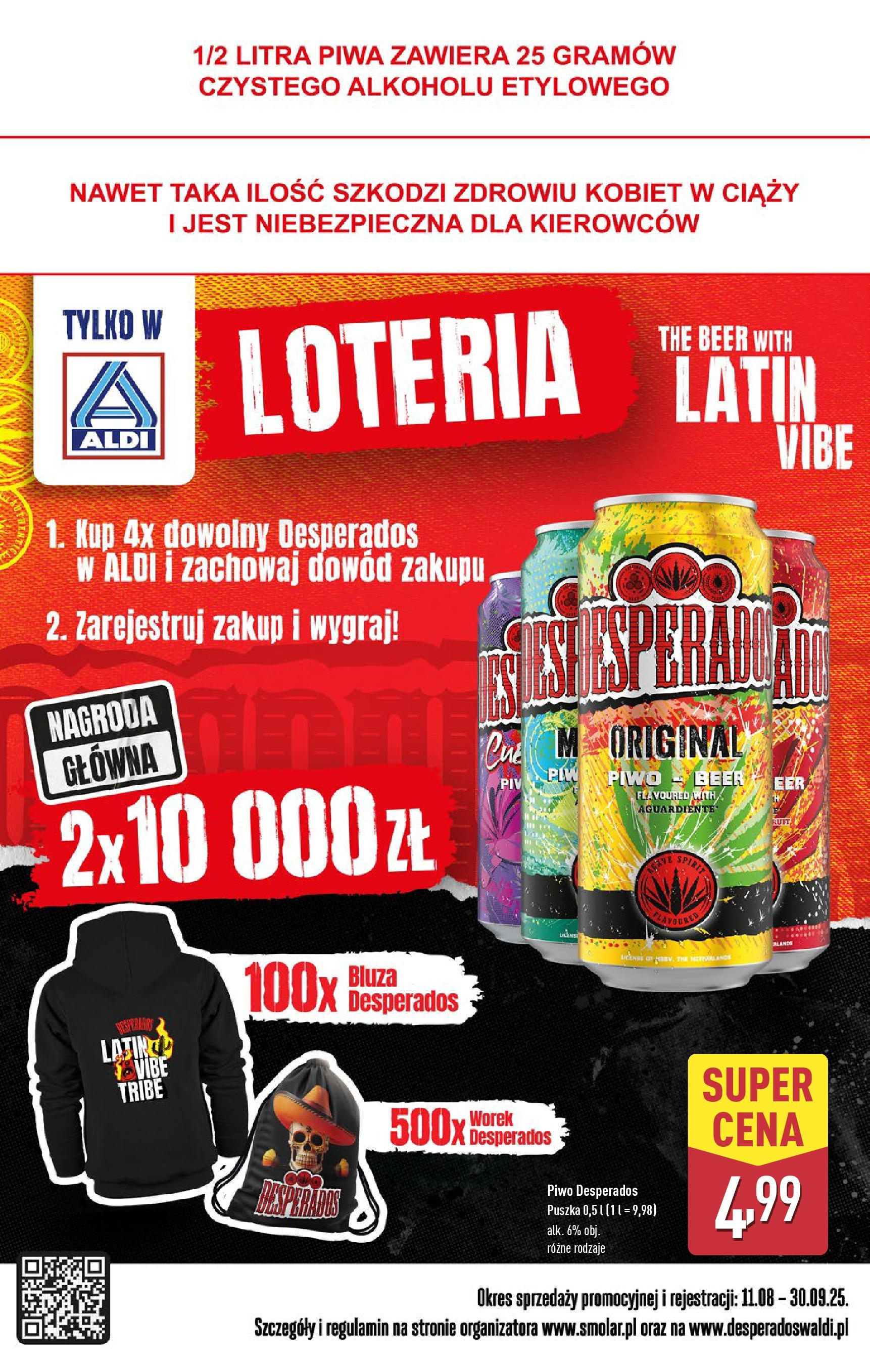 Aldi - Gazetka cała ALDI do 31.08 od 24.08.2025 | Nowa PDF gazetka | Strona: 15 | Produkty: Piwo Desperados, Piwo Aldi - Gazetka cała ALDI do 31.08 od 24.08.2025 - Ulotka PDF, promocje | Strona: 15 | Produkty: Piwo Desperados, Piwo