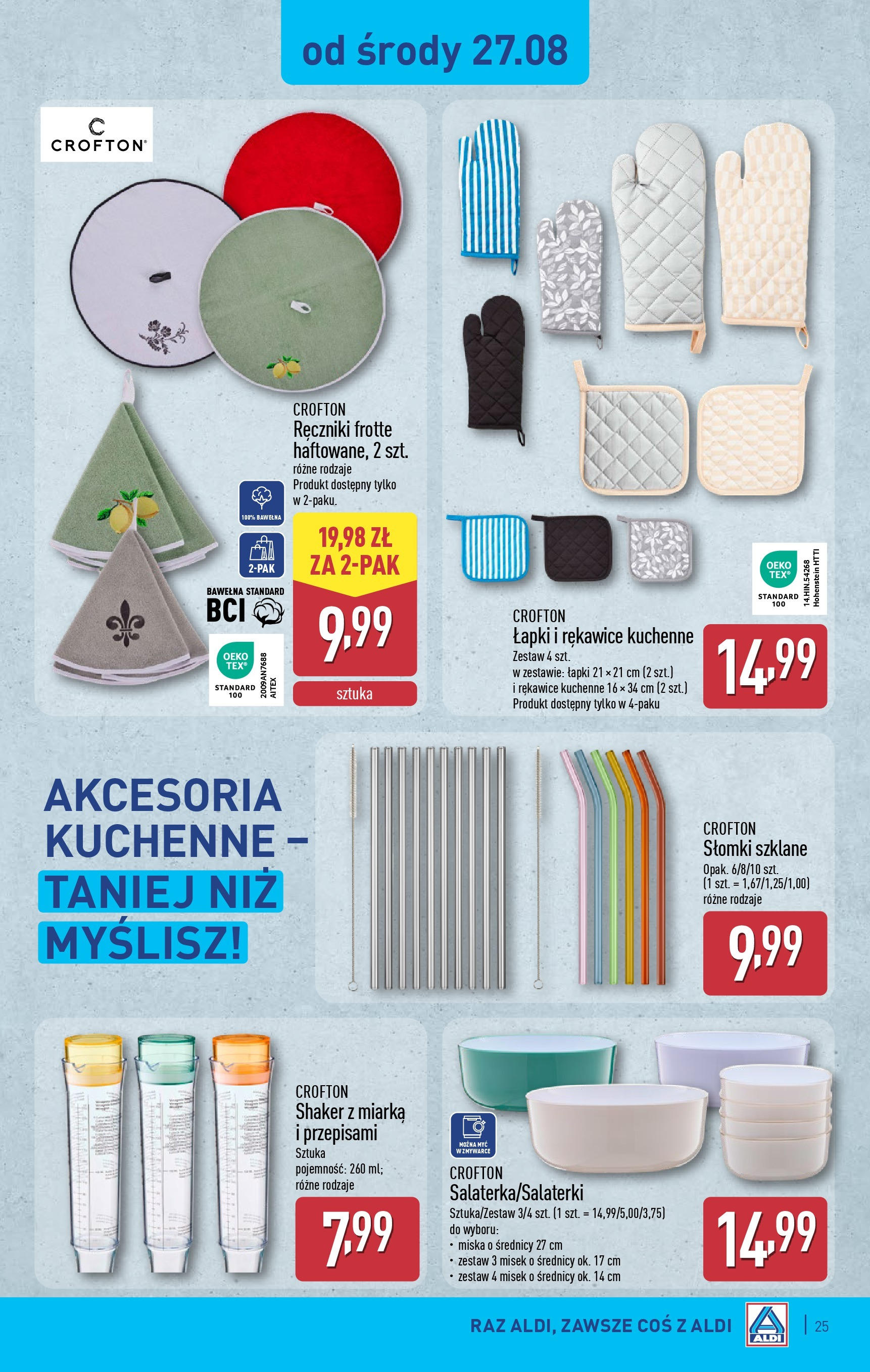 Aldi - Gazetka cała ALDI do 31.08 od 24.08.2025 | Nowa PDF gazetka | Strona: 25 | Produkty: Słomki Aldi - Gazetka cała ALDI do 31.08 od 24.08.2025 - Ulotka PDF, promocje | Strona: 25 | Produkty: Słomki