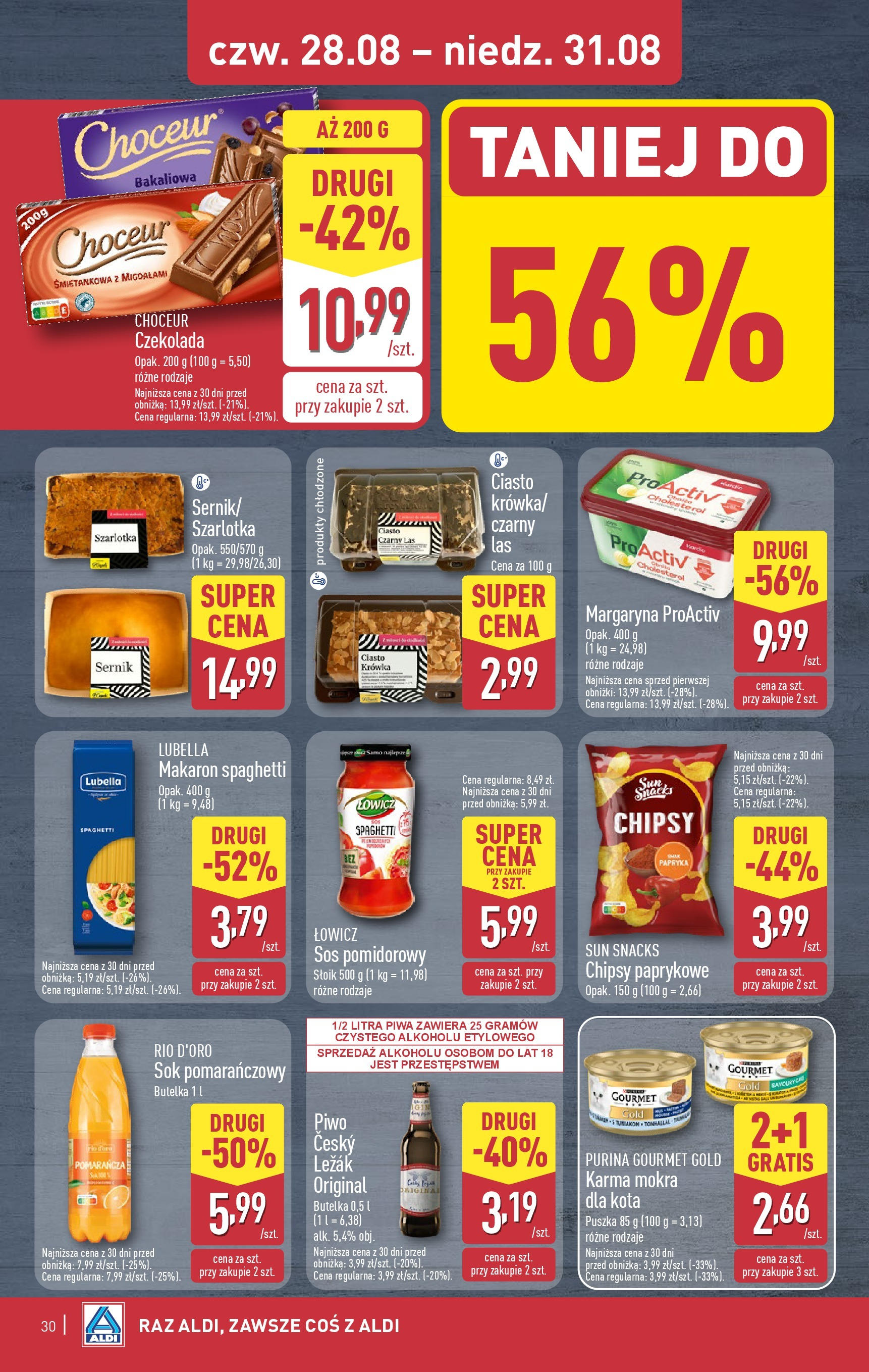Aldi - Gazetka cała ALDI do 31.08 od 24.08.2025 | Nowa PDF gazetka | Strona: 30 | Produkty: Sok pomarańczowy, Ciasto, Krowka, Papryka Aldi - Gazetka cała ALDI do 31.08 od 24.08.2025 - Ulotka PDF, promocje | Strona: 30 | Produkty: Sok pomarańczowy, Ciasto, Krowka, Papryka