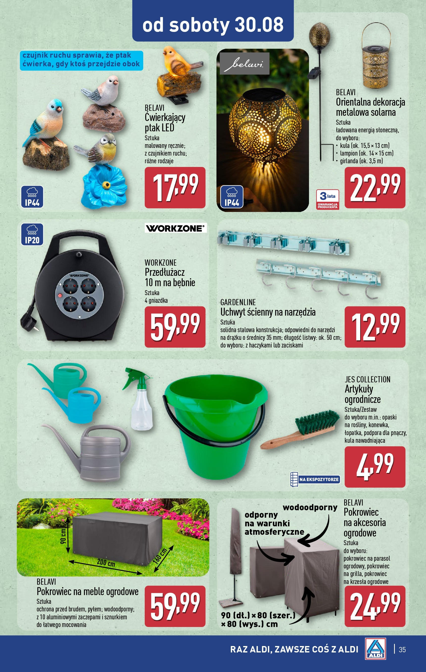 Aldi - Gazetka cała ALDI do 31.08 od 24.08.2025 | Nowa PDF gazetka | Strona: 35 | Produkty: Parasol, Przedłużacz, Meble ogrodowe Aldi - Gazetka cała ALDI do 31.08 od 24.08.2025 - Ulotka PDF, promocje | Strona: 35 | Produkty: Parasol, Przedłużacz, Meble ogrodowe