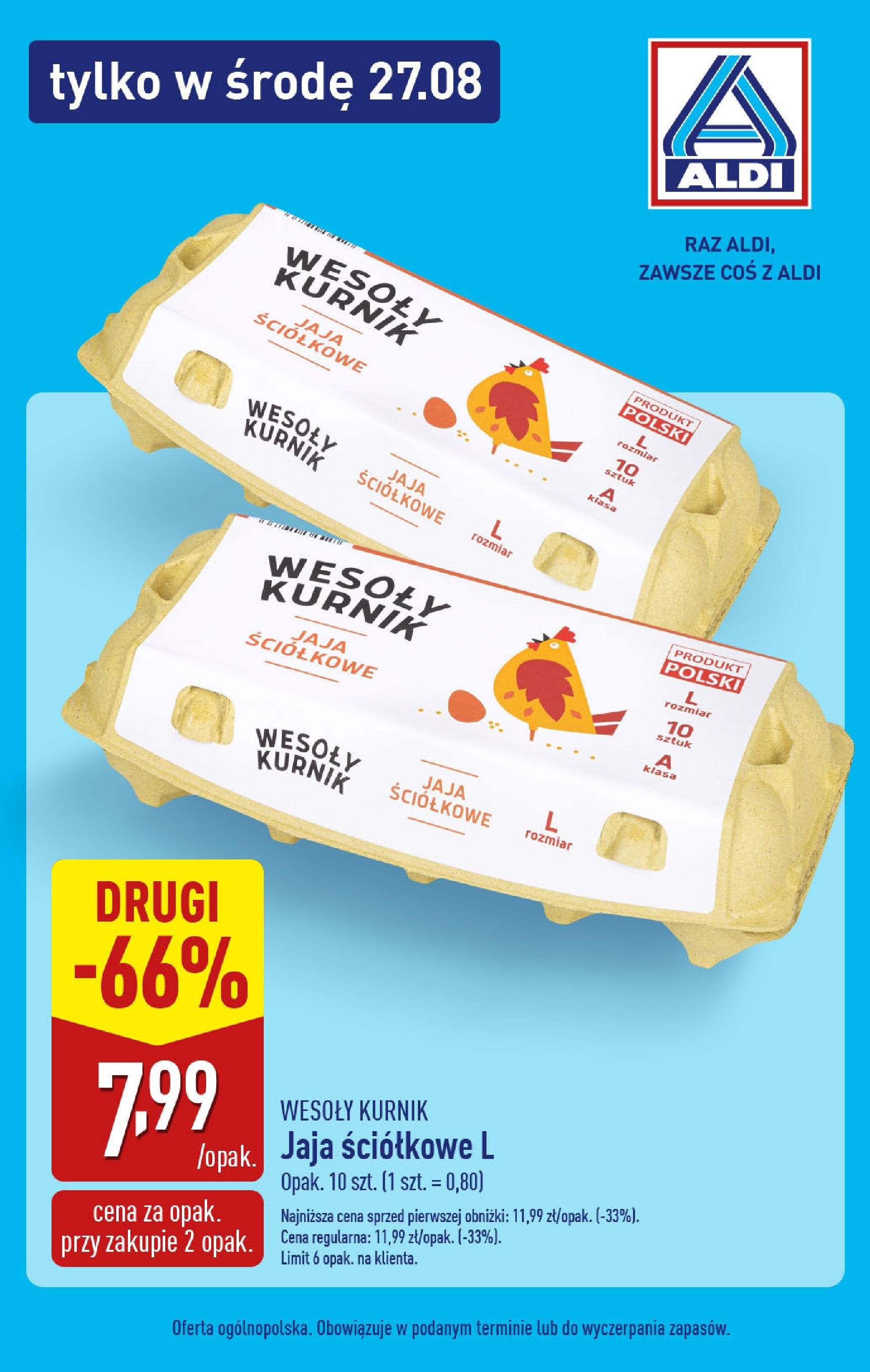 Aldi Tylko w środę od 27.08.2025 - Nowa Gazetka - Numer strony 1