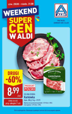 Pogląd gazetki "Promocje weekend" ze sklepu Aldi ważnej od 28.08.2025